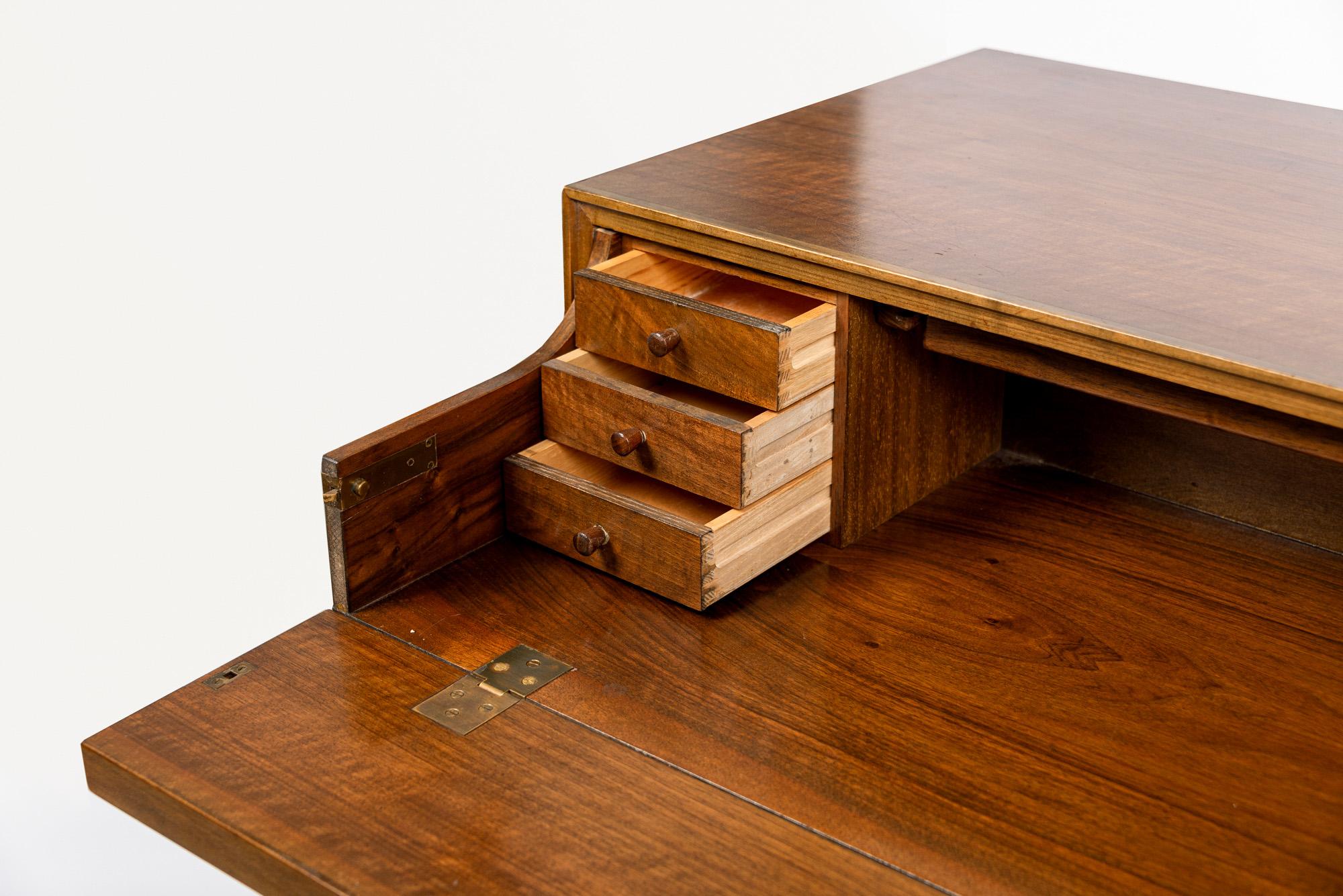 Mid Century Danish Walnut Wood Dresser with Vanity, 1960s 2