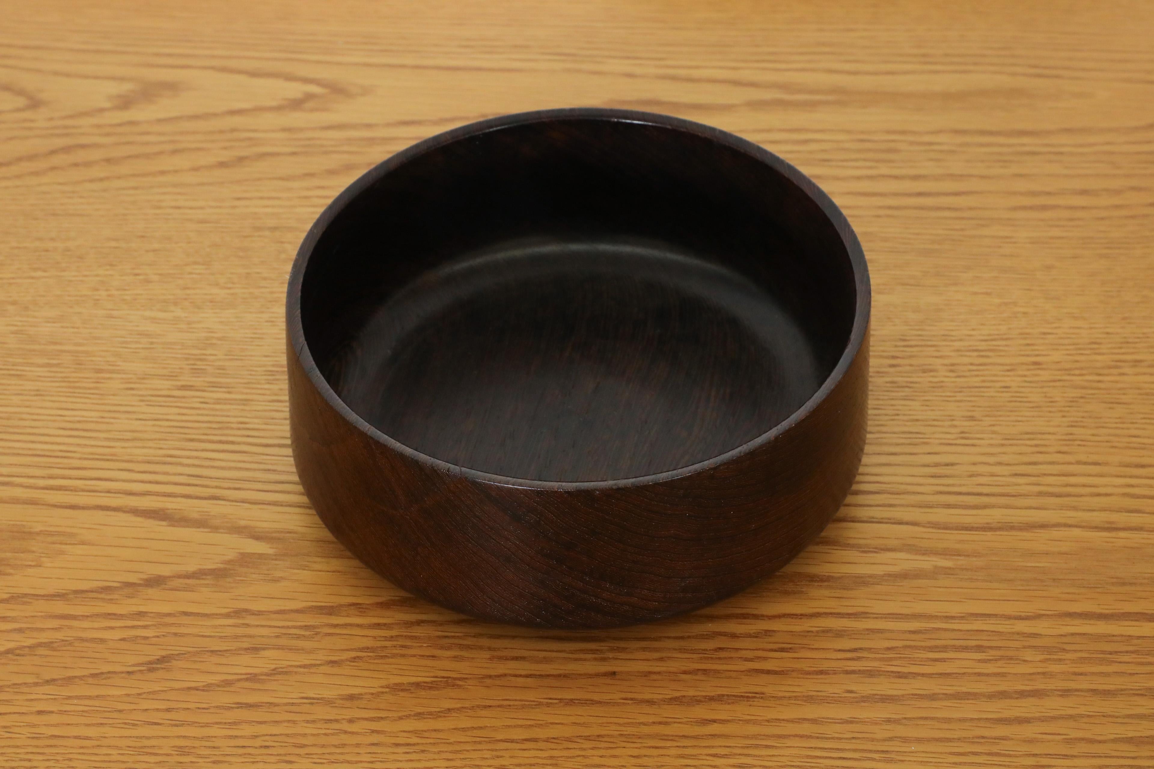 Mid-Century Danish Wenge Salad Bowl In Good Condition For Sale In Los Angeles, CA