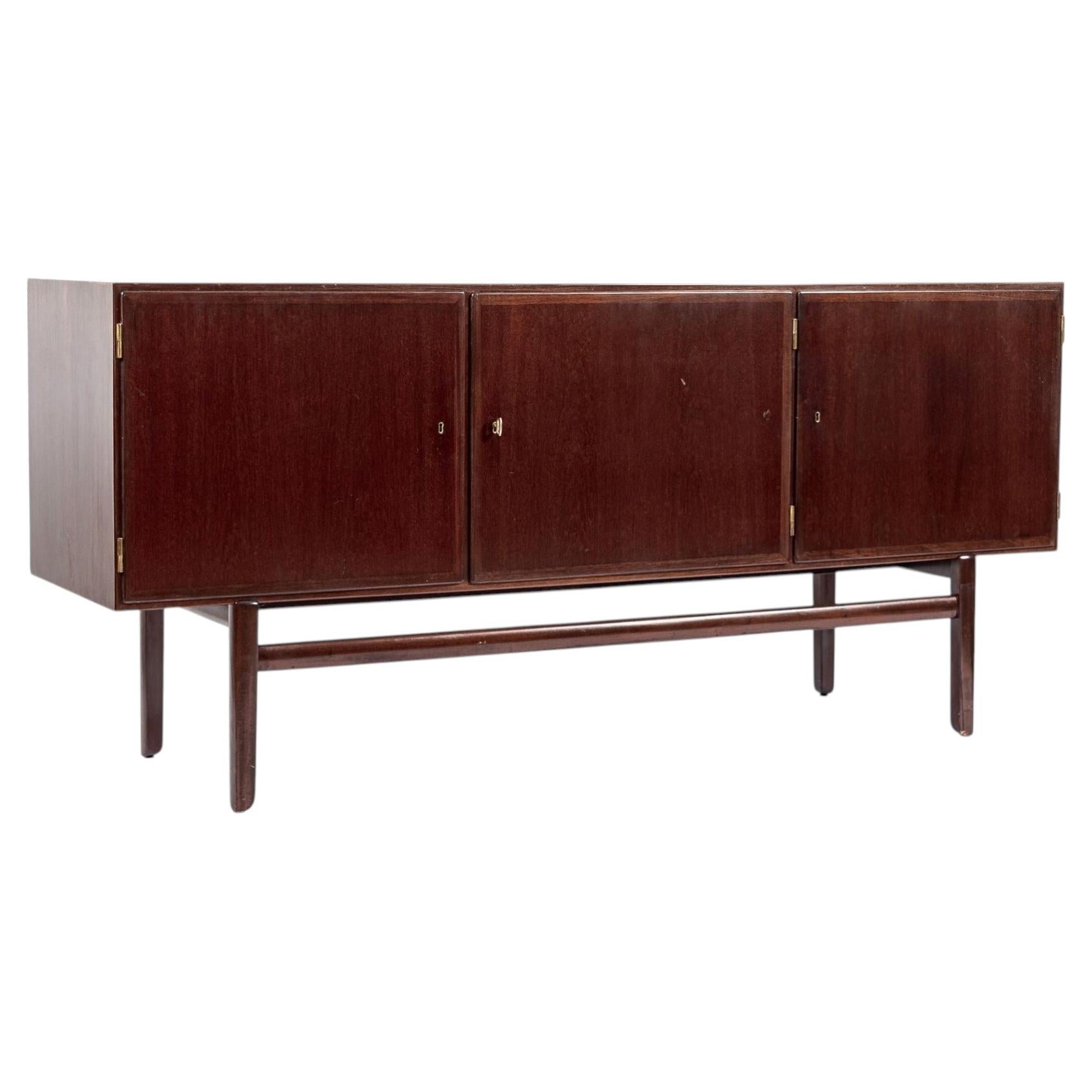 Mid Century Danish Wood Sideboard Cabinet or Credenza by Ole Wanscher