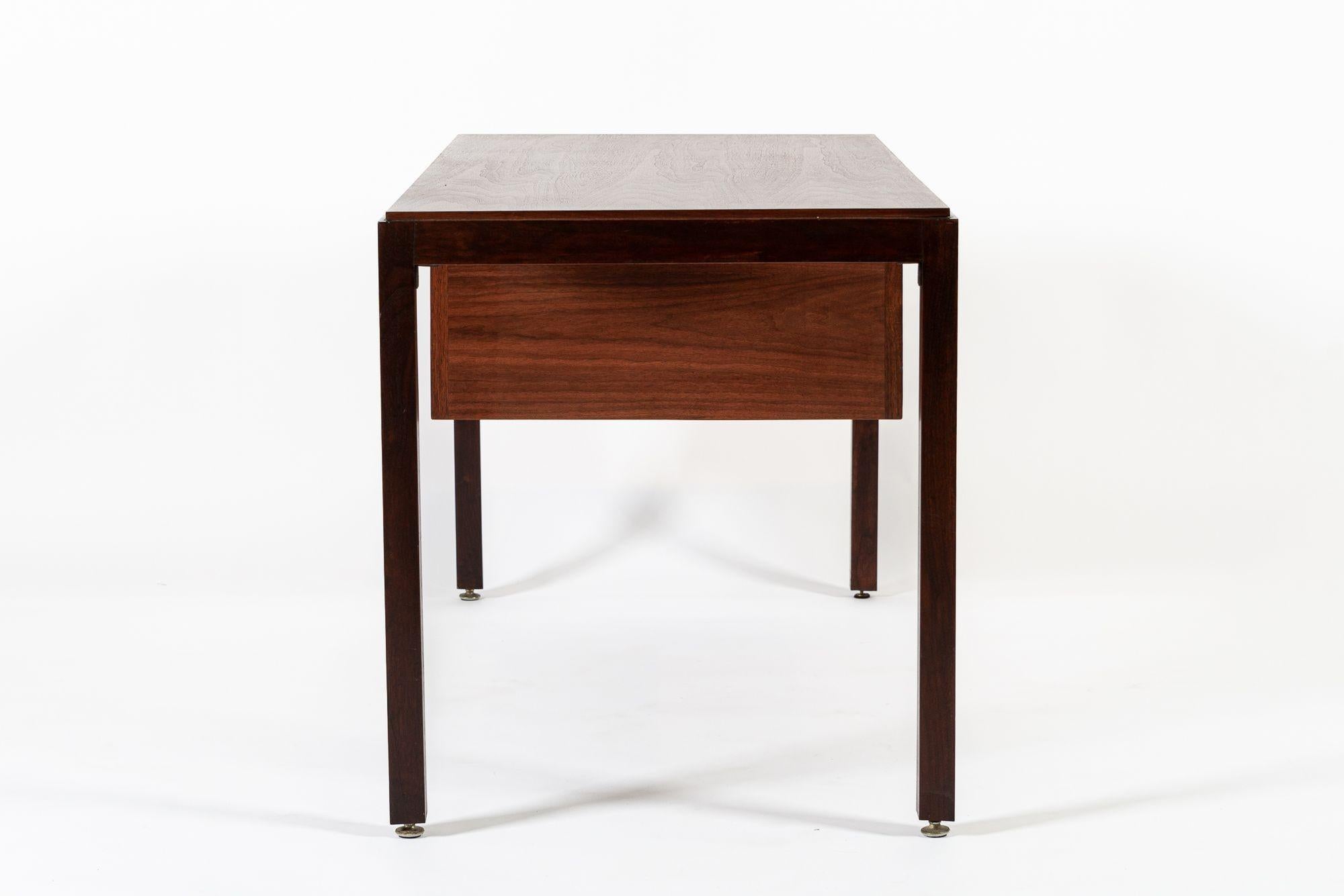 Mid Century Danish Wood Writing Desk with File Drawer 1