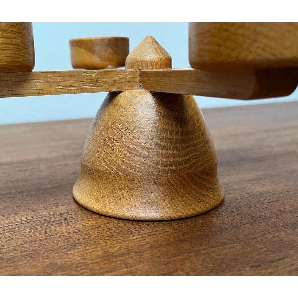 Portacandele in legno danese di metà secolo, anni '60 in vendita 3