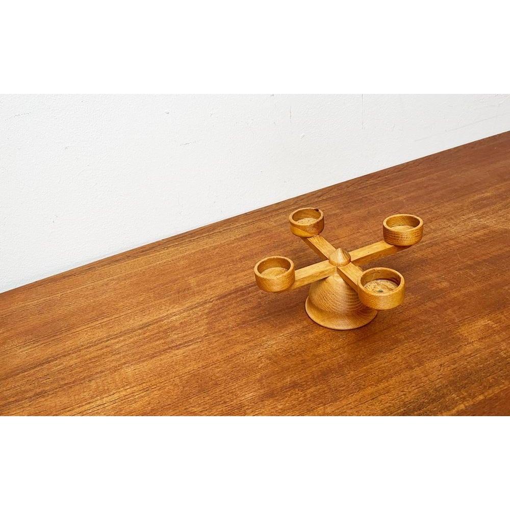 Mid-Century moderno Portacandele in legno danese di metà secolo, anni '60 in vendita