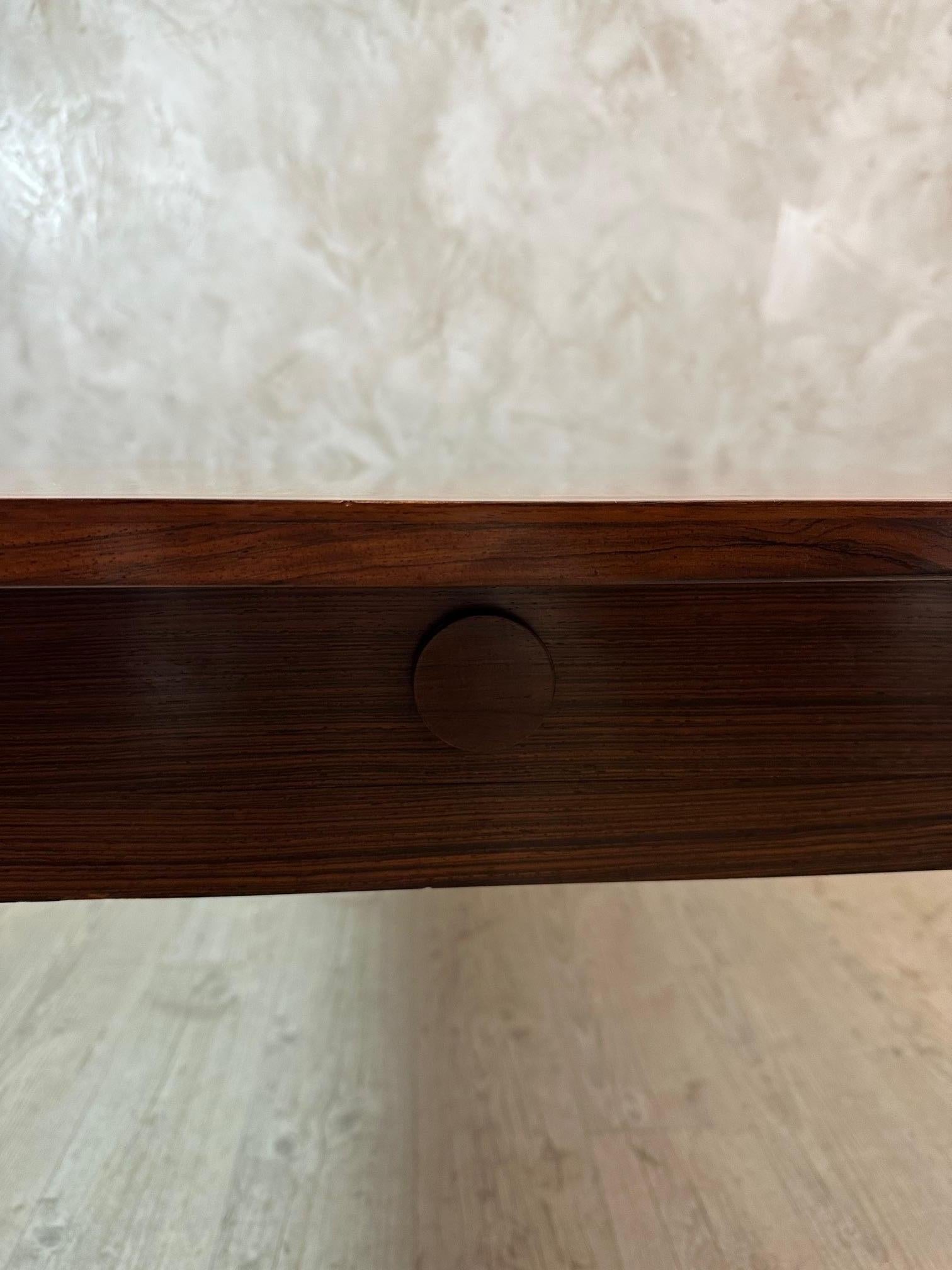 Table de salle à manger extensible en bois danoise du milieu du siècle, années 1950 1