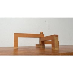 Mid-Century Danish Wooden Swivel Candleholder, 1960s