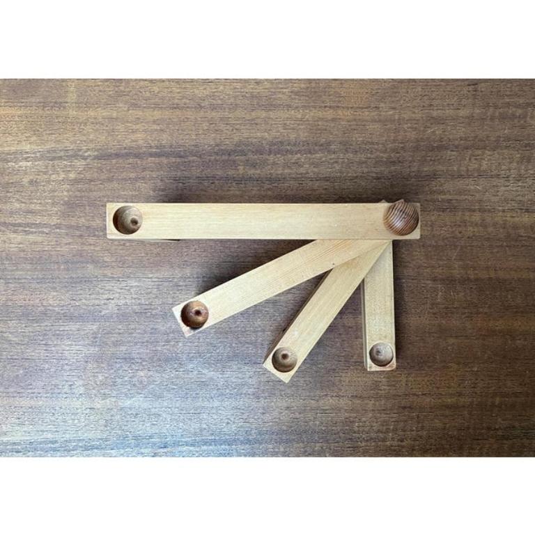 Mid-Century Modern Bougeoir pivotant en bois danois du milieu du siècle, années 1960 en vente