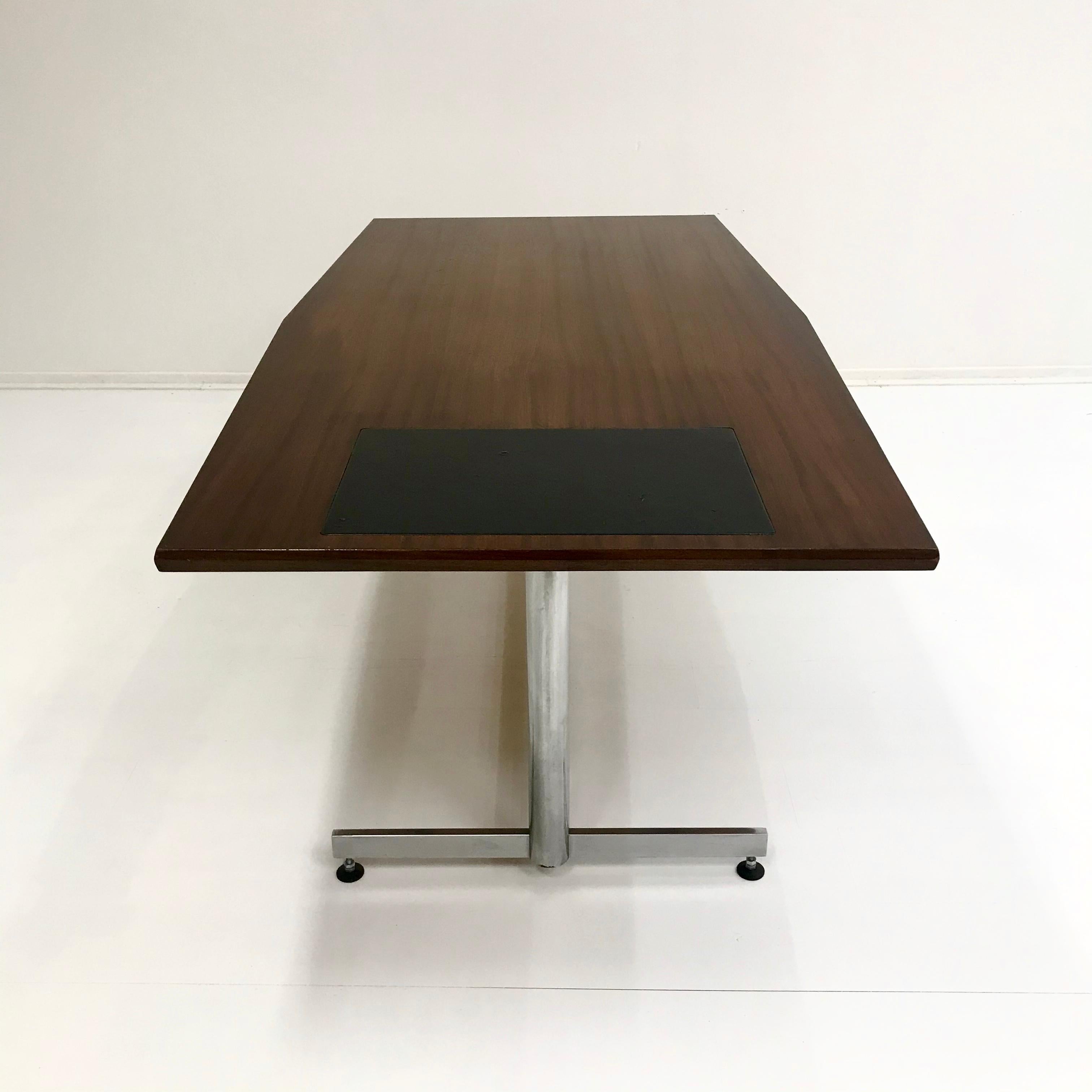 Midcentury Danish Writing Desk or Conference Table, 1970s In Good Condition For Sale In Eindhoven, Netherlands