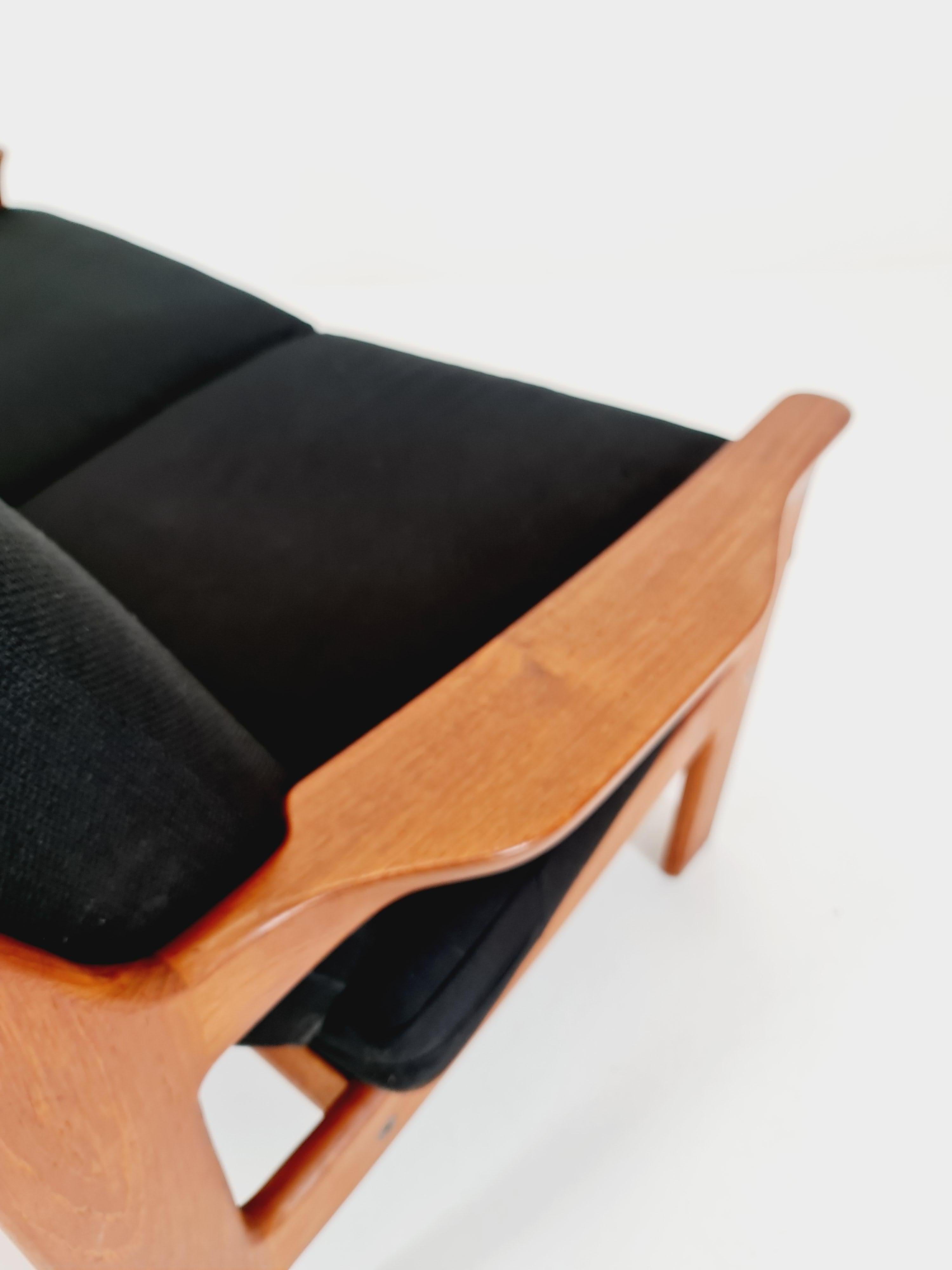 Metà XX secolo Dansih di metà secolo  Divano a 2 posti in teak, anni '60 in vendita