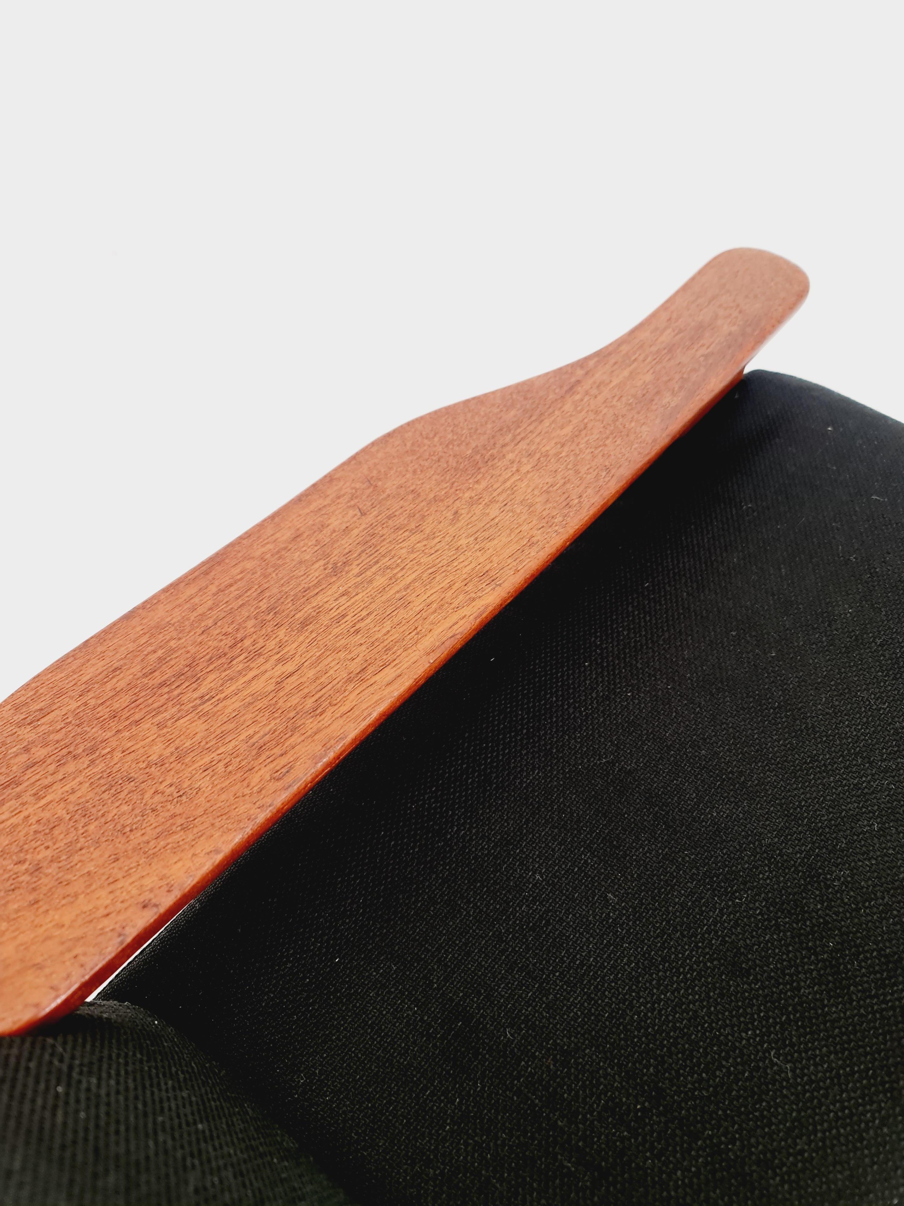 Tessuto Dansih di metà secolo  Divano a 2 posti in teak, anni '60 in vendita