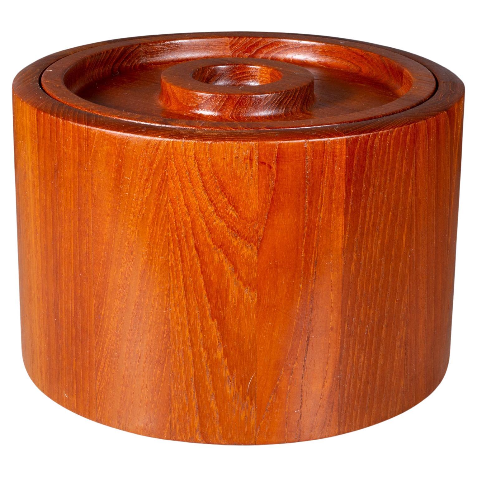 Mid-century Dansk Round Ice Bucket c.1960-1970 (FREE SHIPPING) For Sale