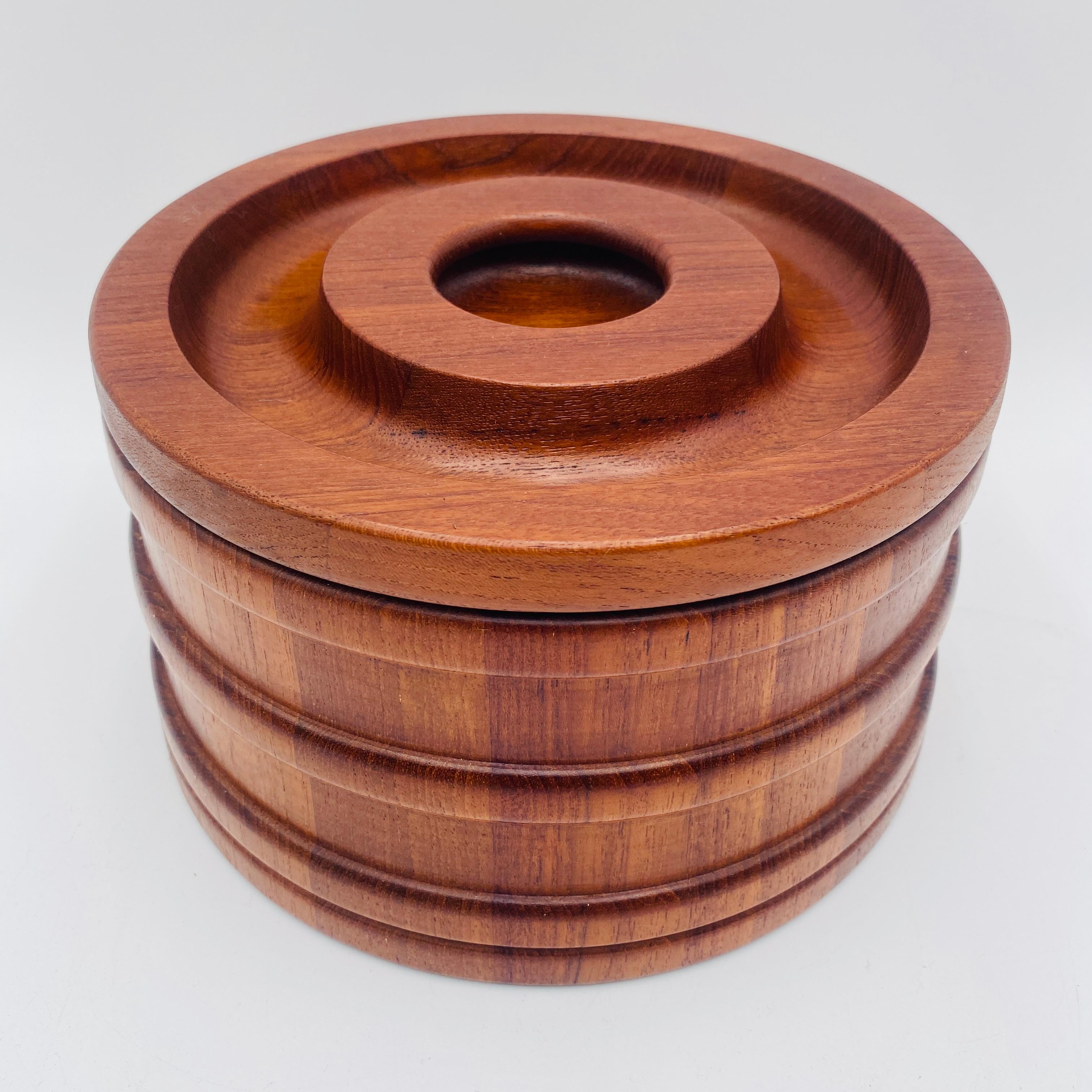 Mid Century Dansk Teak Eiskübel von Jens Quistgaard Dänemark 1960s (Moderne der Mitte des Jahrhunderts) im Angebot