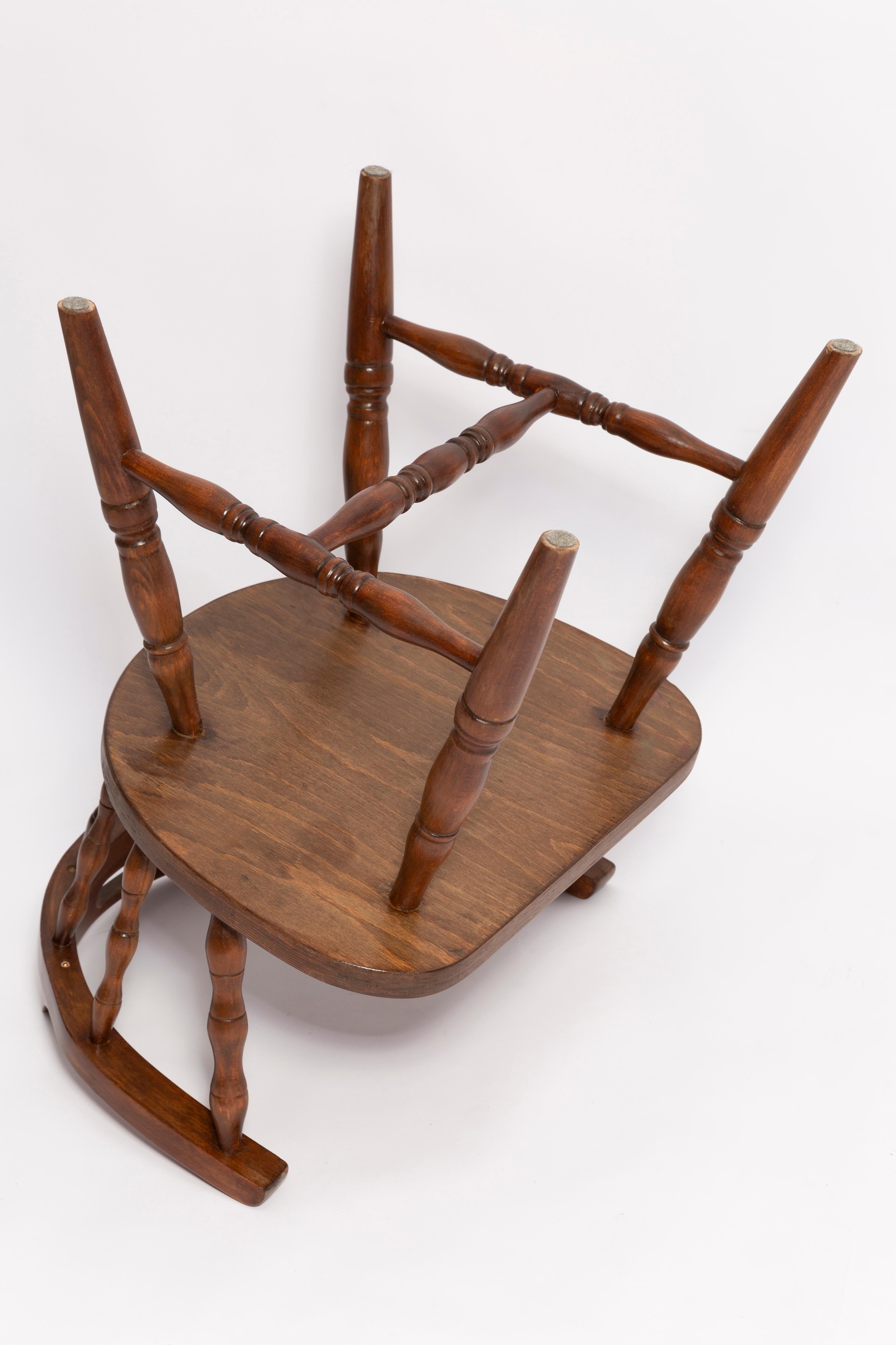20th Century Mid Century Dark Brown Beechwood Bonanza Chair, Europe, 1960s For Sale