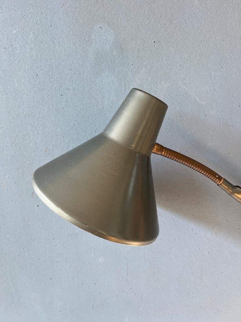 Mid Century Dark Gray Metal Scissor Extendable Wall Lamp, 1970s For Sale 3