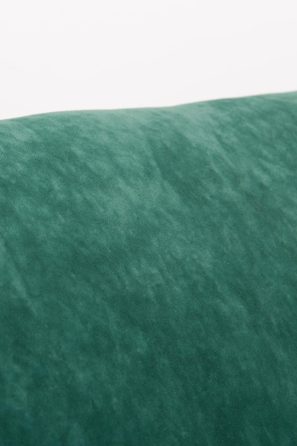 Hand-Crafted Mid Century Dark Green Velvet Armchair, Edmund Homa, Europe, 1960s For Sale