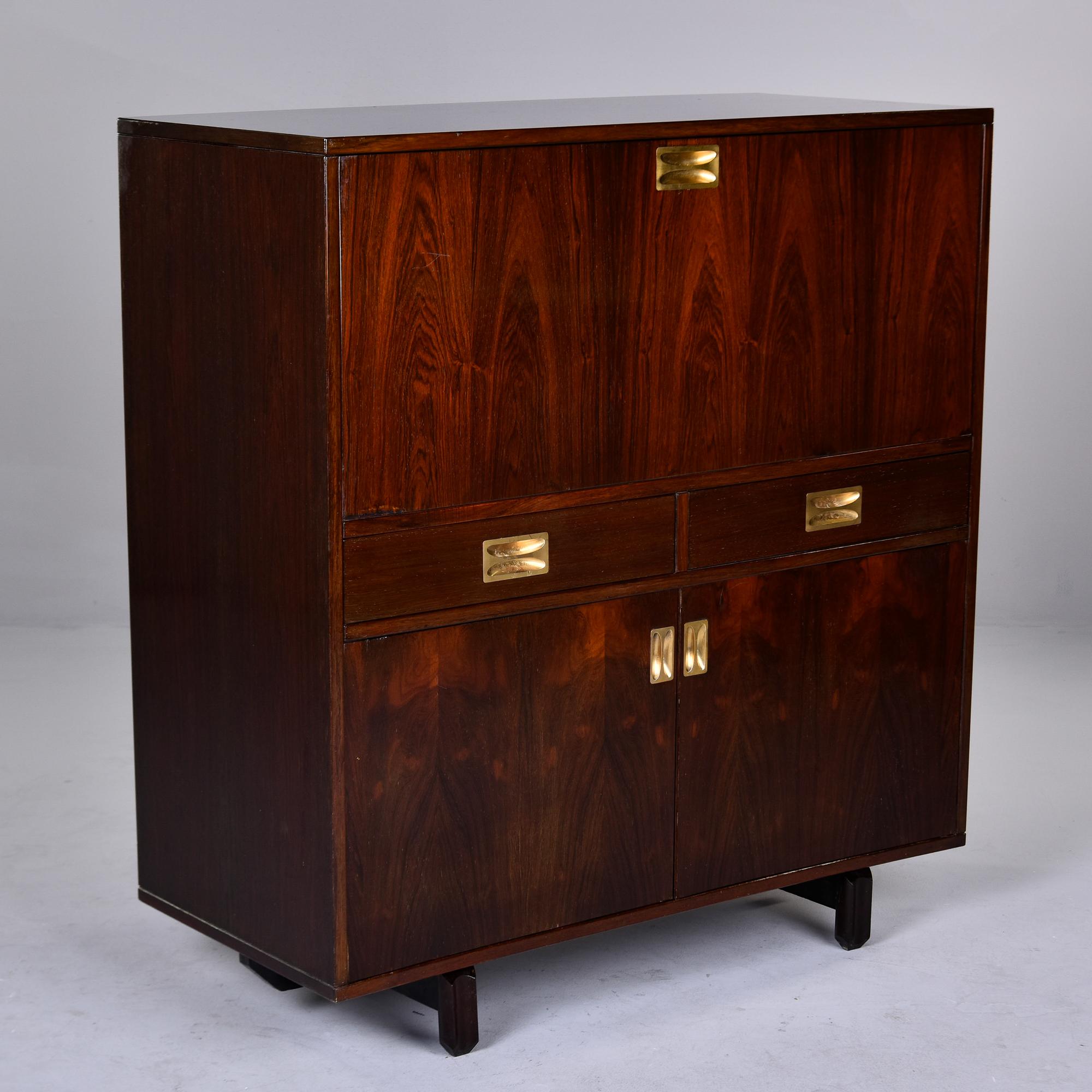 Midcentury Dark Mahogany Desk/Liquor Cabinet For Sale 2