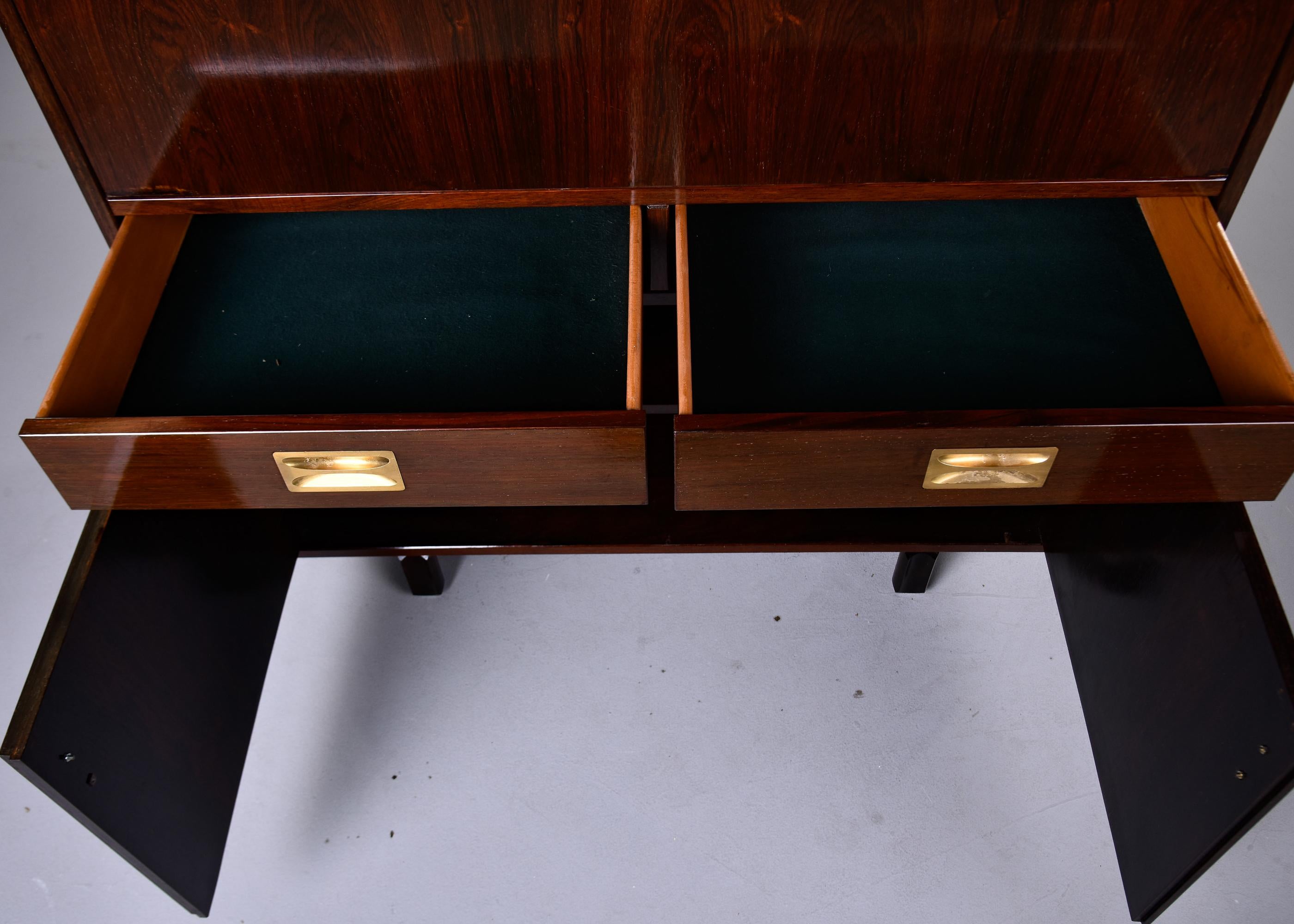 Mid-Century Modern Midcentury Dark Mahogany Desk/Liquor Cabinet For Sale