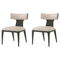 Sillas de comedor Mid Century Dark Oak (Juego de 2)