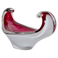 Midcentury Dark Pink Flygfors Centerpiece