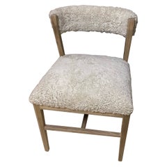 Mid Century Esszimmerstuhl aus dunklem Nussbaum mit schwarzem oder braunem Leder