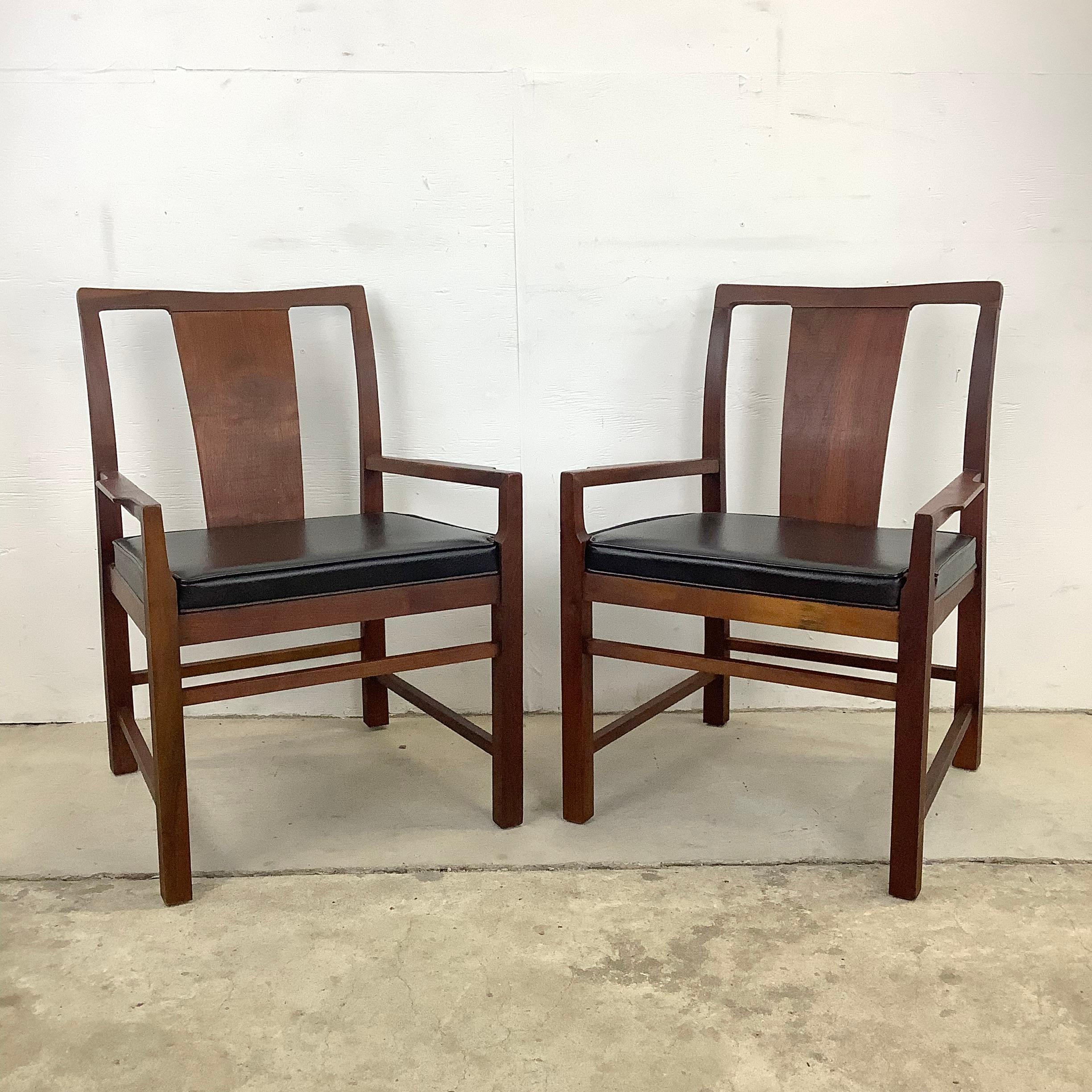 Mid-Century Dark Walnut Dining Chairs by Hibriten Manufacturing - Set of Six 3