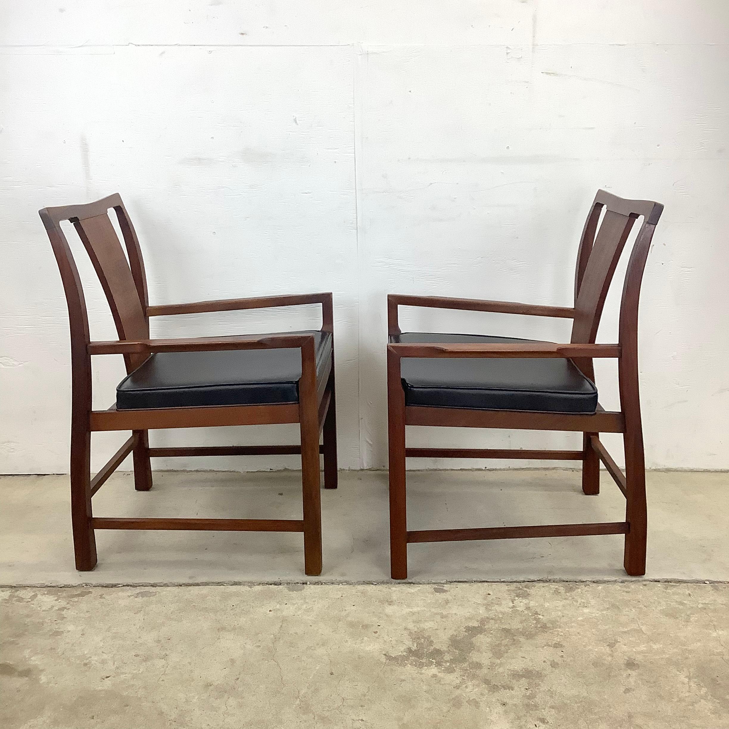 Mid-Century Dark Walnut Dining Chairs by Hibriten Manufacturing - Set of Six 4