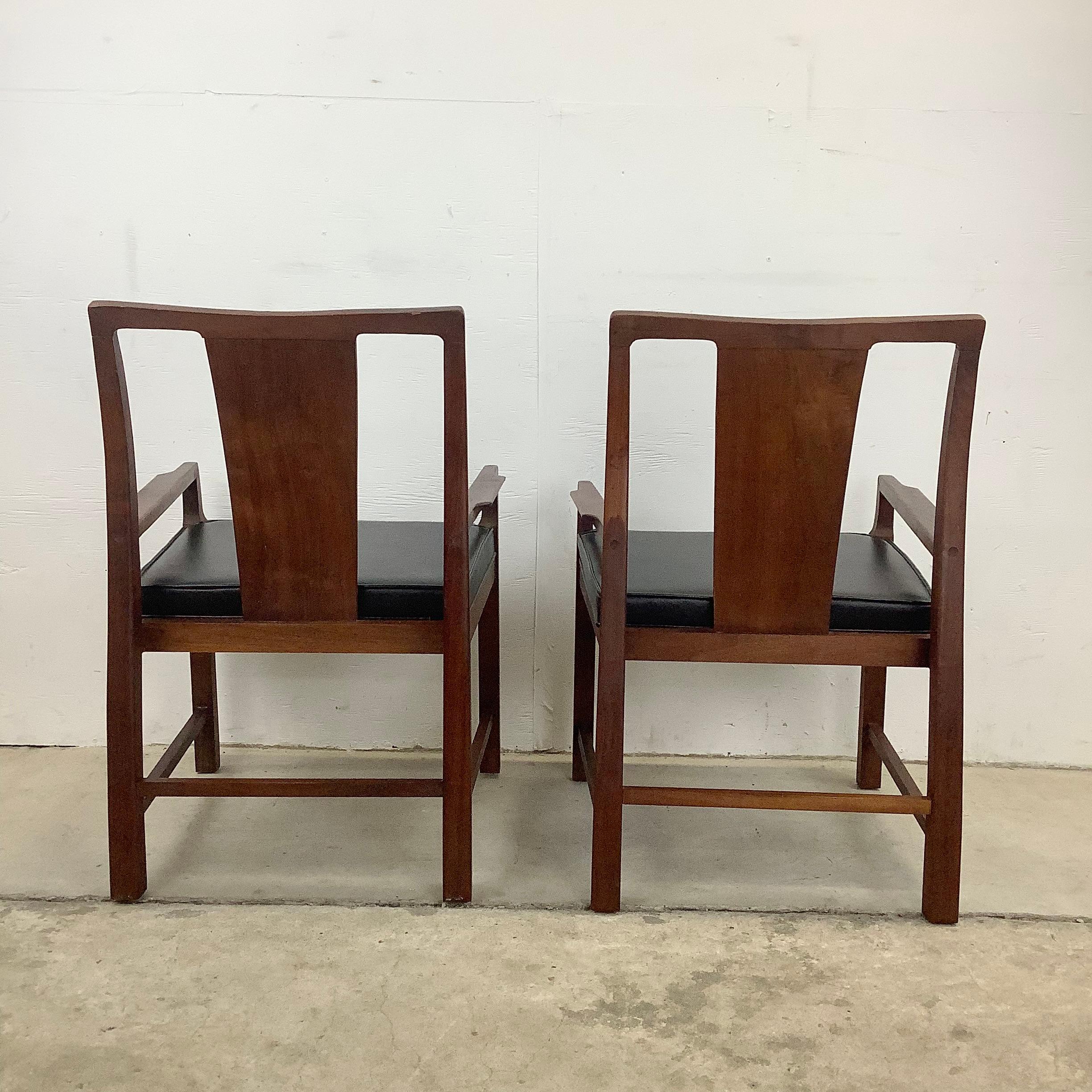 Mid-Century Dark Walnut Dining Chairs by Hibriten Manufacturing - Set of Six 5