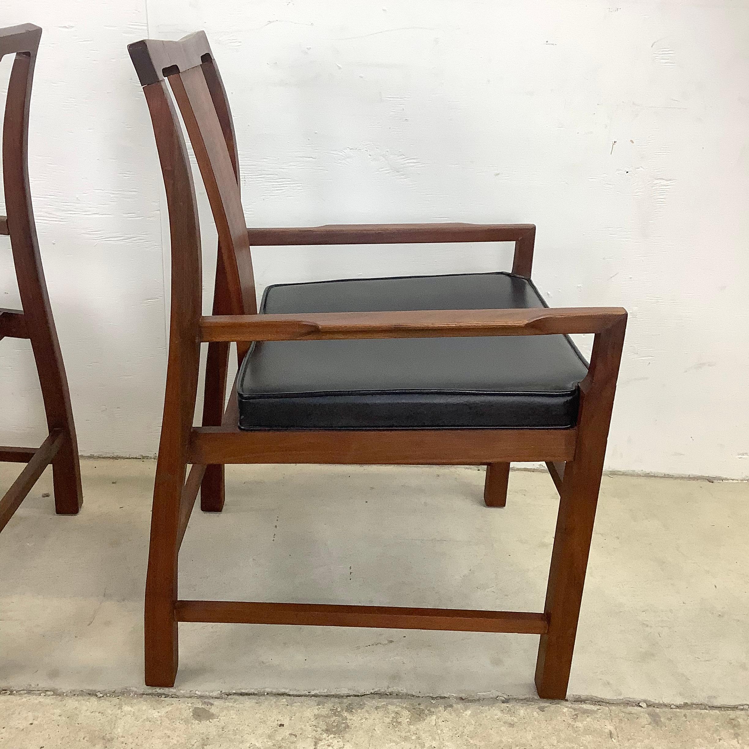 Mid-Century Dark Walnut Dining Chairs by Hibriten Manufacturing - Set of Six 7