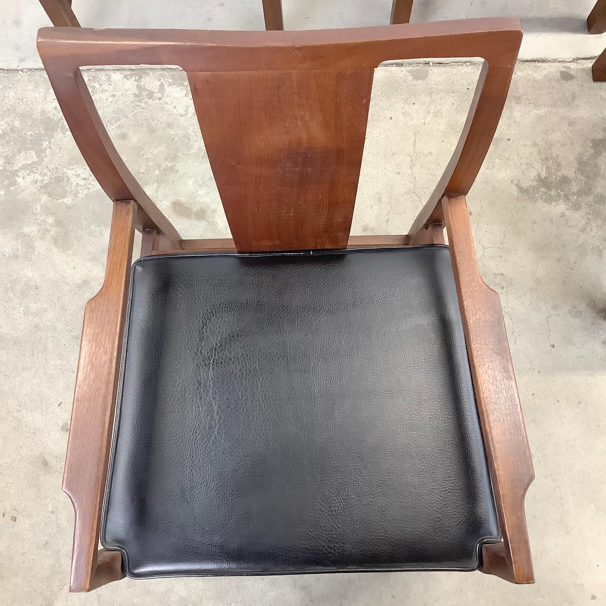Mid-Century Dark Walnut Dining Chairs by Hibriten Manufacturing - Set of Six 9