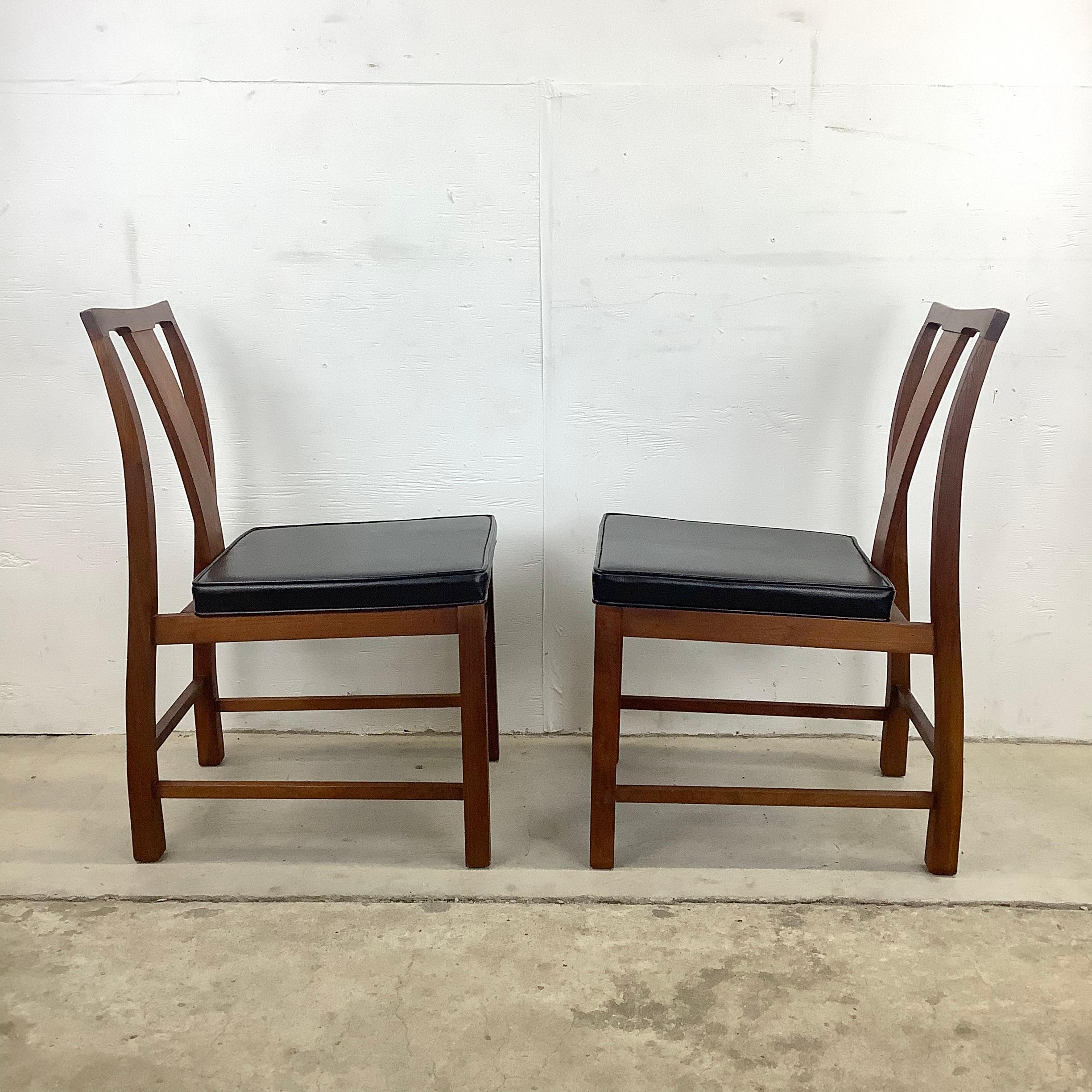 Mid-Century Dark Walnut Dining Chairs by Hibriten Manufacturing - Set of Six In Good Condition In Trenton, NJ