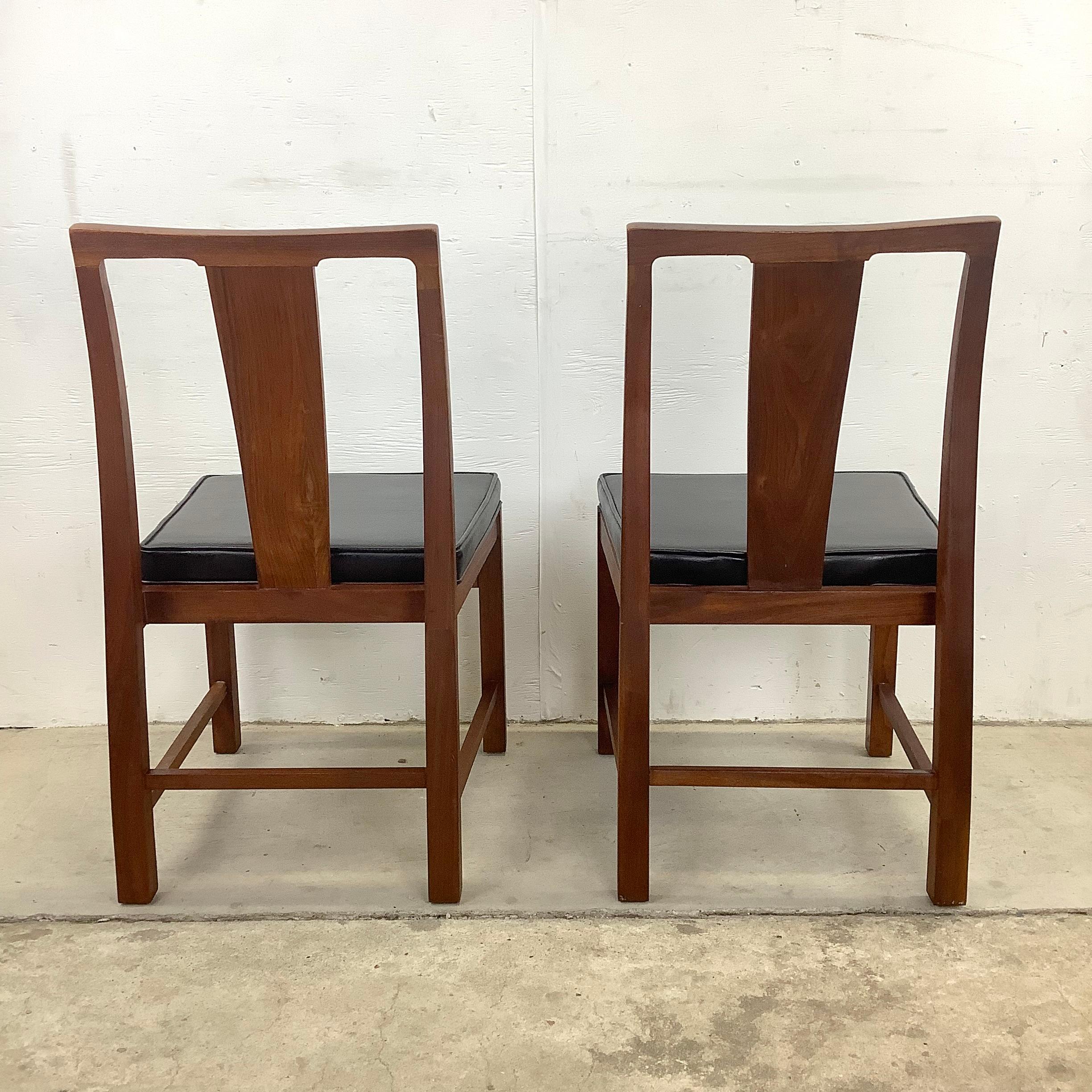 Mid-20th Century Mid-Century Dark Walnut Dining Chairs by Hibriten Manufacturing - Set of Six
