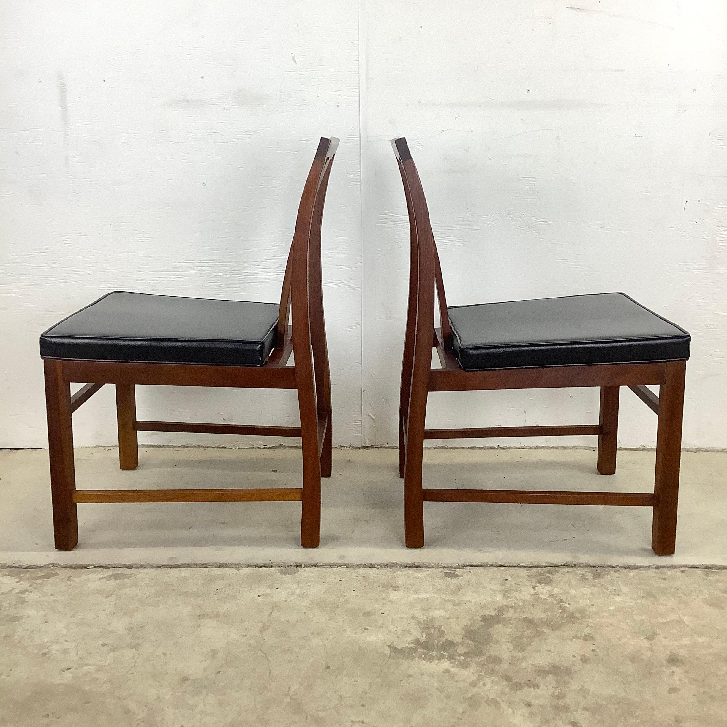 Mid-Century Dark Walnut Dining Chairs by Hibriten Manufacturing - Set of Six 1