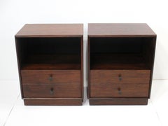 Mid Century Dark Walnut Nightstands by Ramseur Furniture