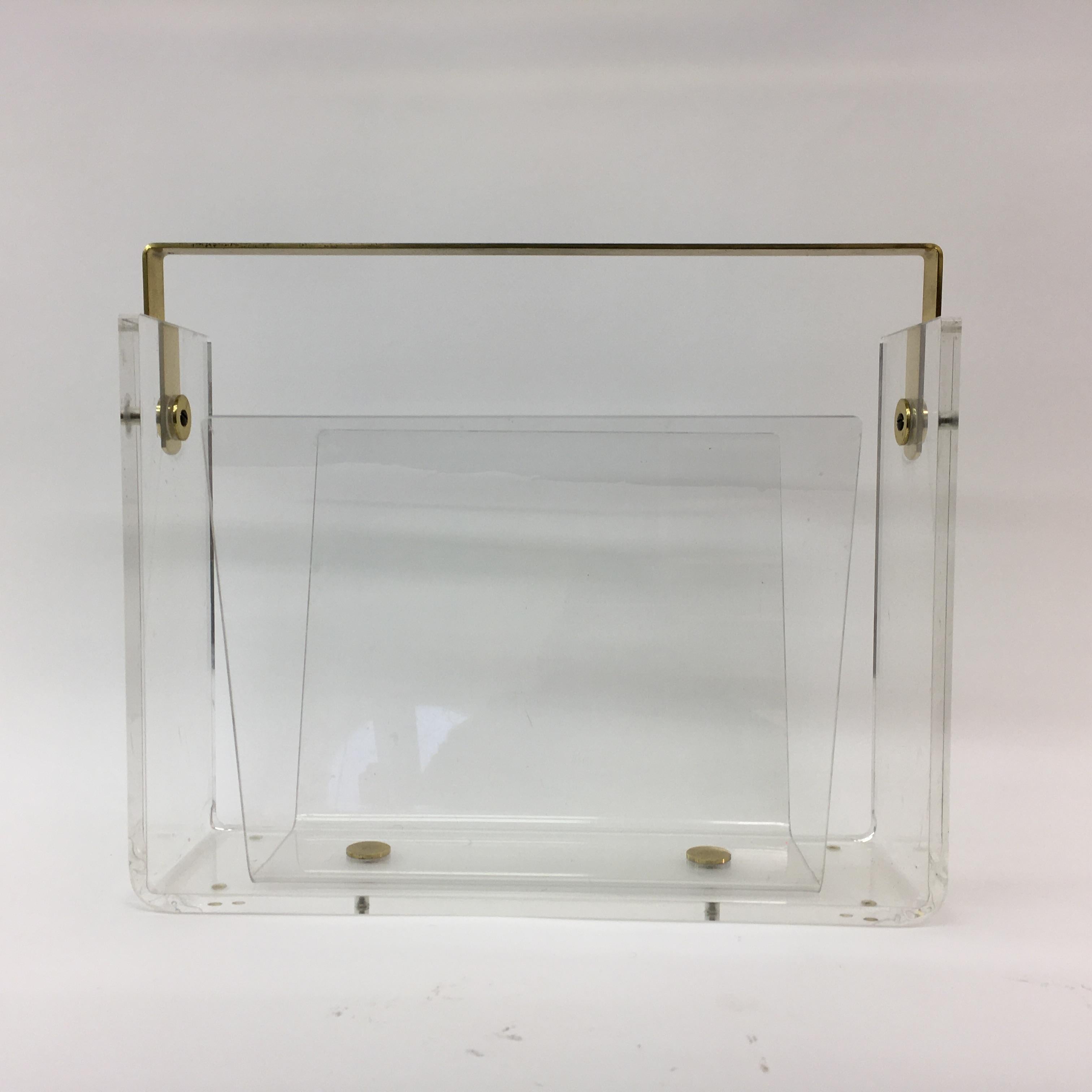 Portariviste David Lange di metà secolo, in lucite, anni '70 in vendita 4