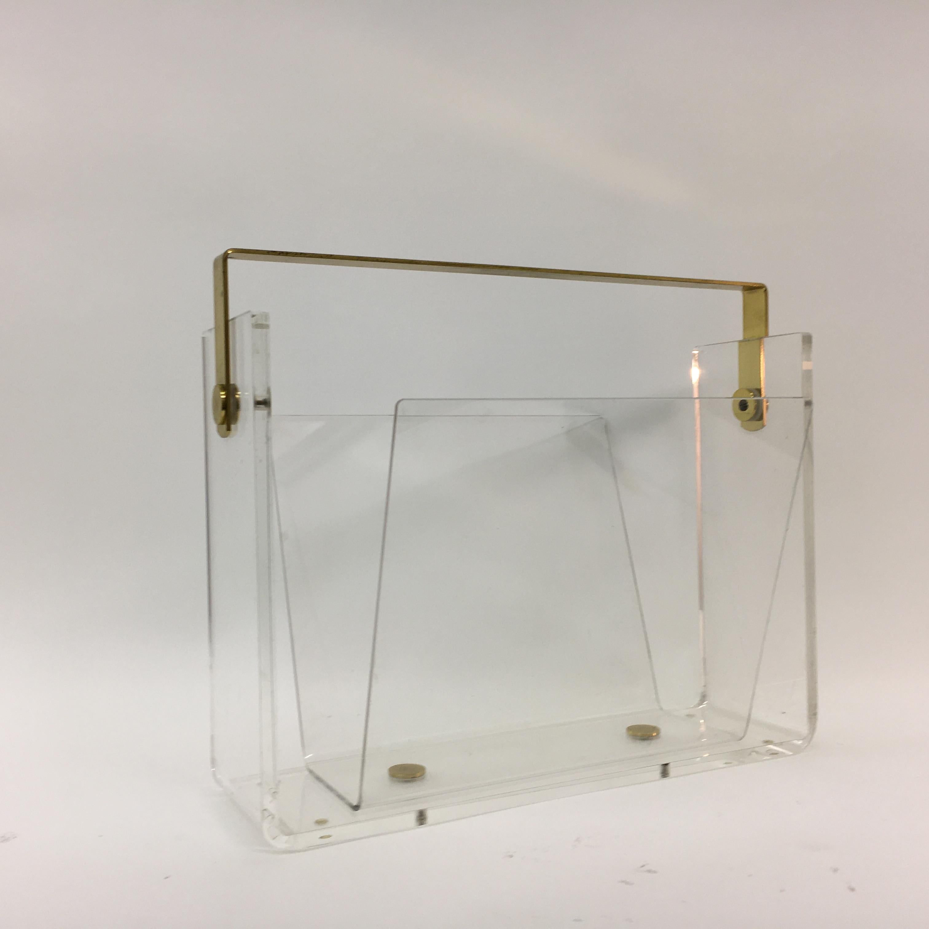 Portariviste David Lange di metà secolo, in lucite, anni '70 in vendita 5