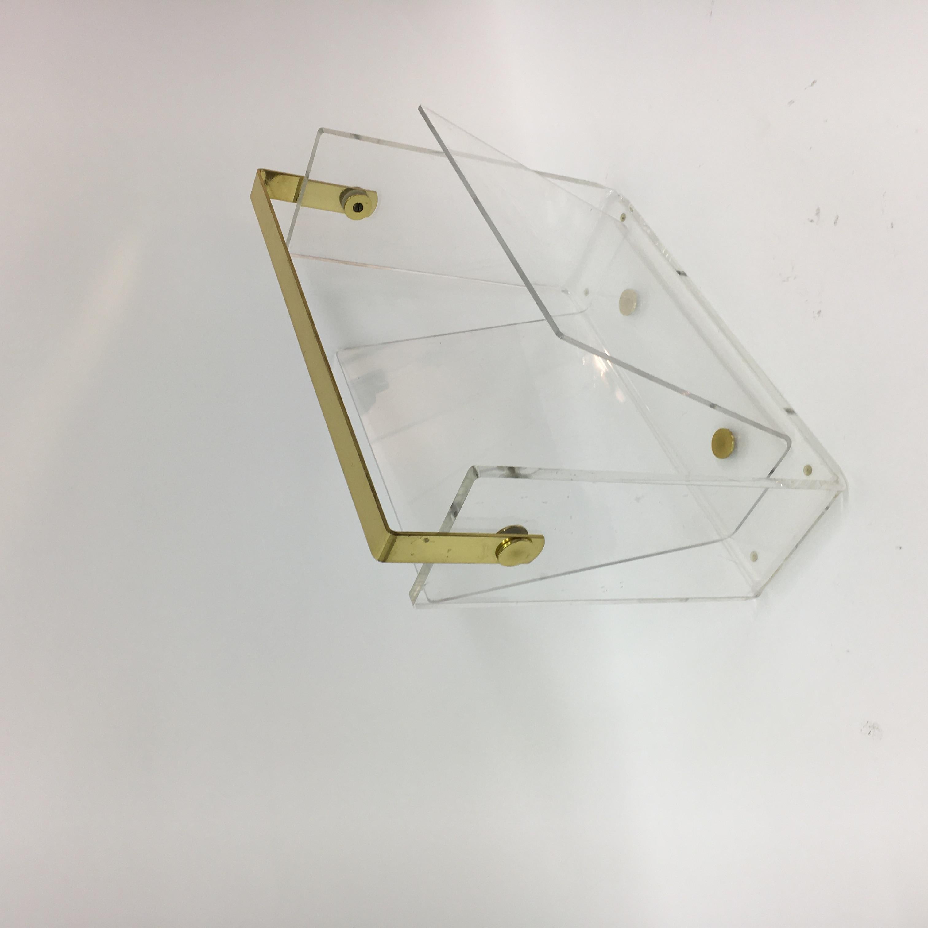 Portariviste David Lange di metà secolo, in lucite, anni '70 in vendita 6