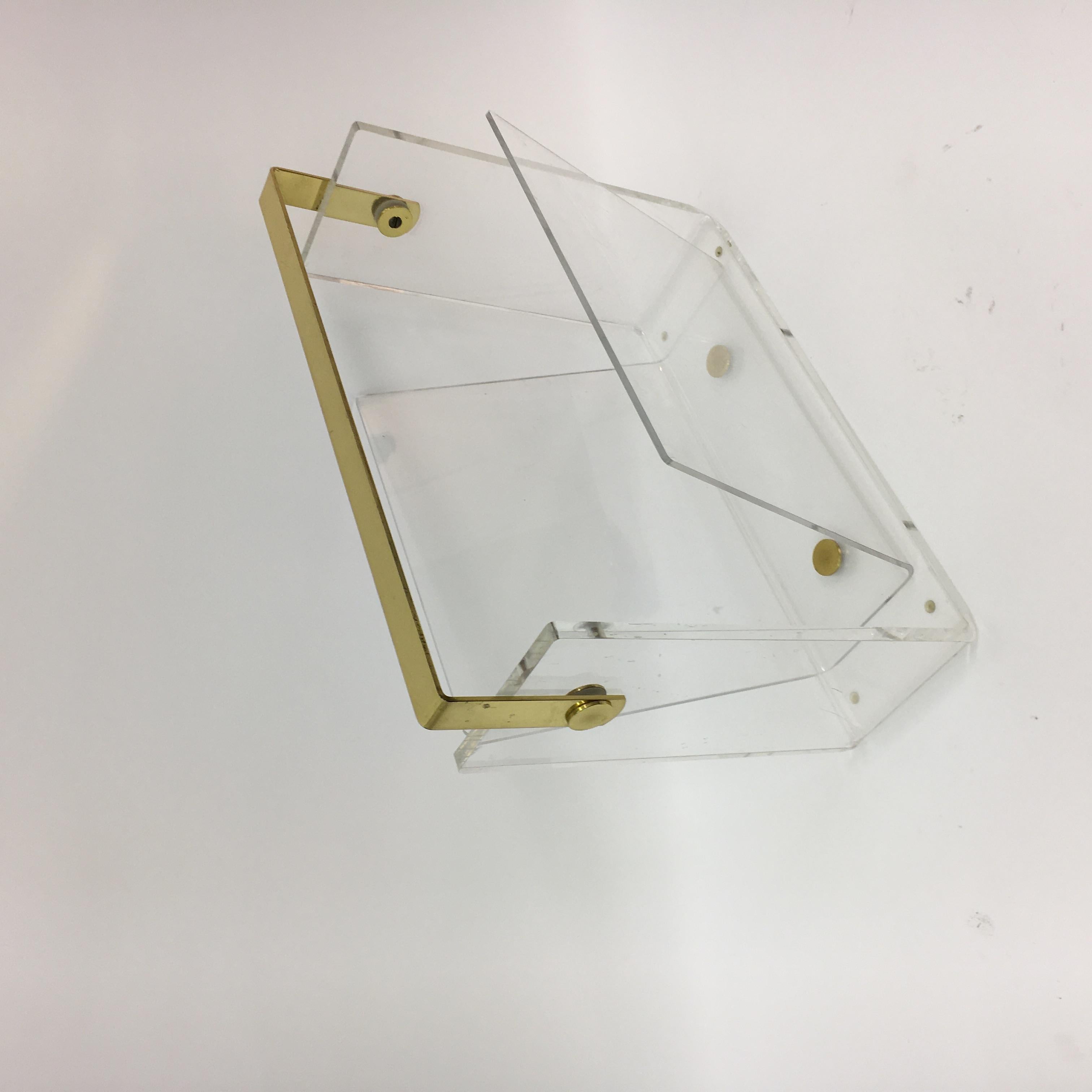 Portariviste David Lange di metà secolo, in lucite, anni '70 in vendita 8