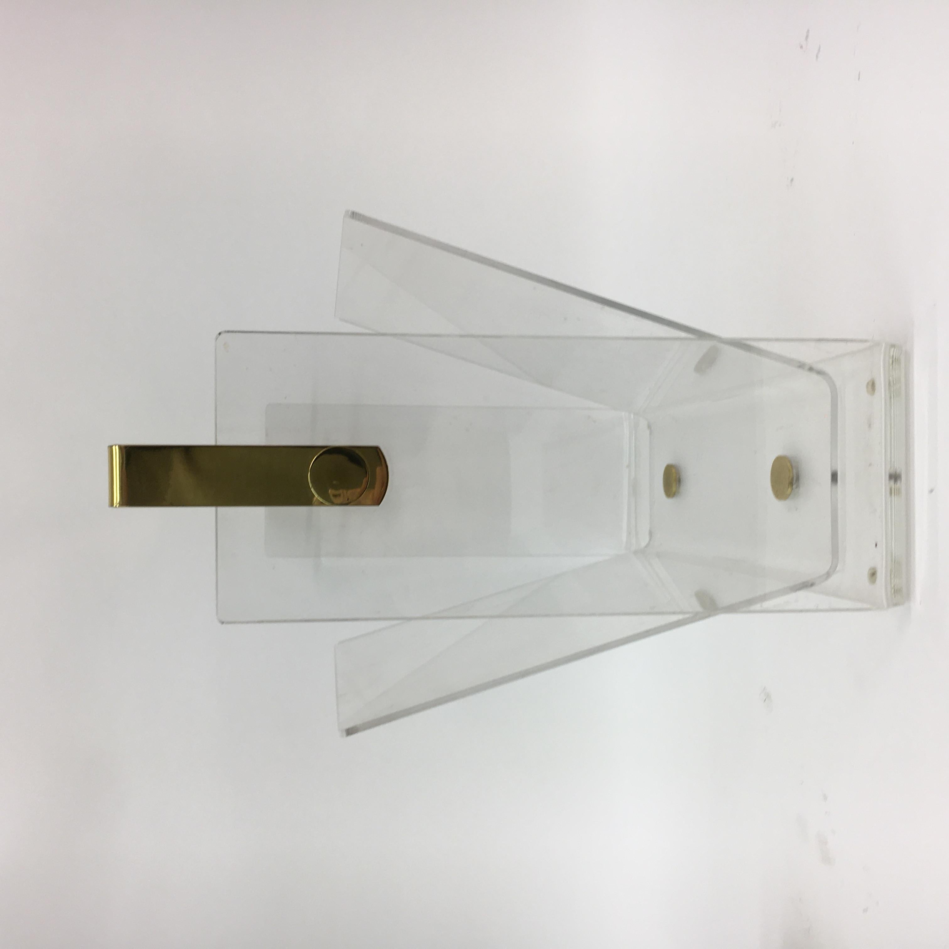 Francese Portariviste David Lange di metà secolo, in lucite, anni '70 in vendita