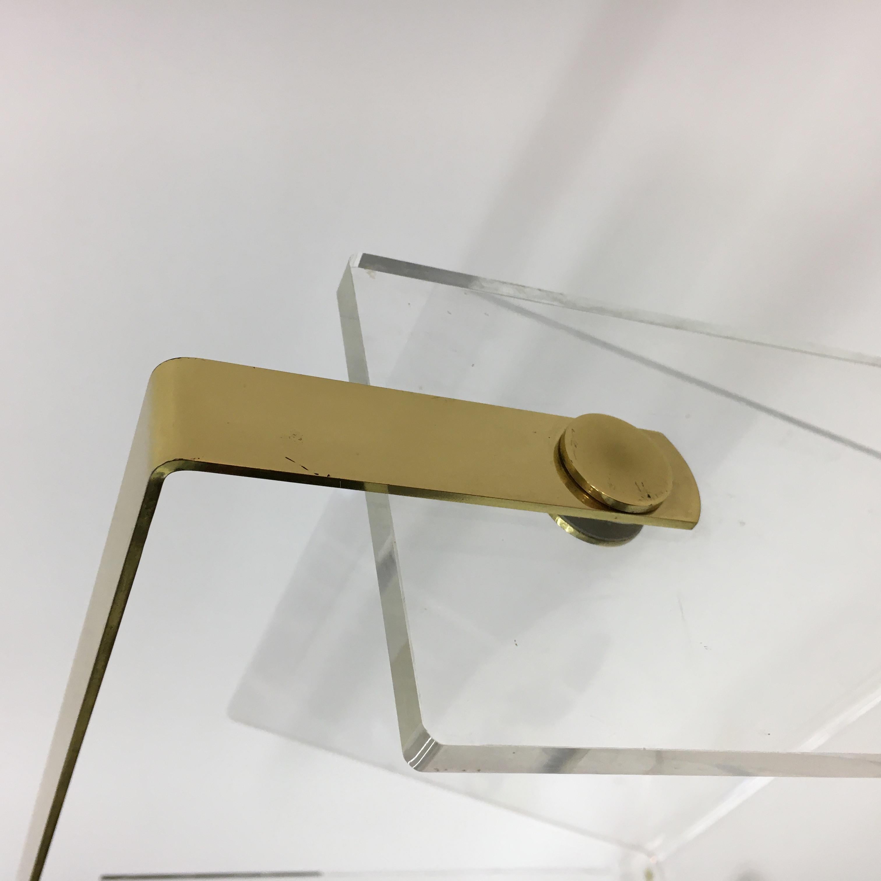 Fine XX secolo Portariviste David Lange di metà secolo, in lucite, anni '70 in vendita