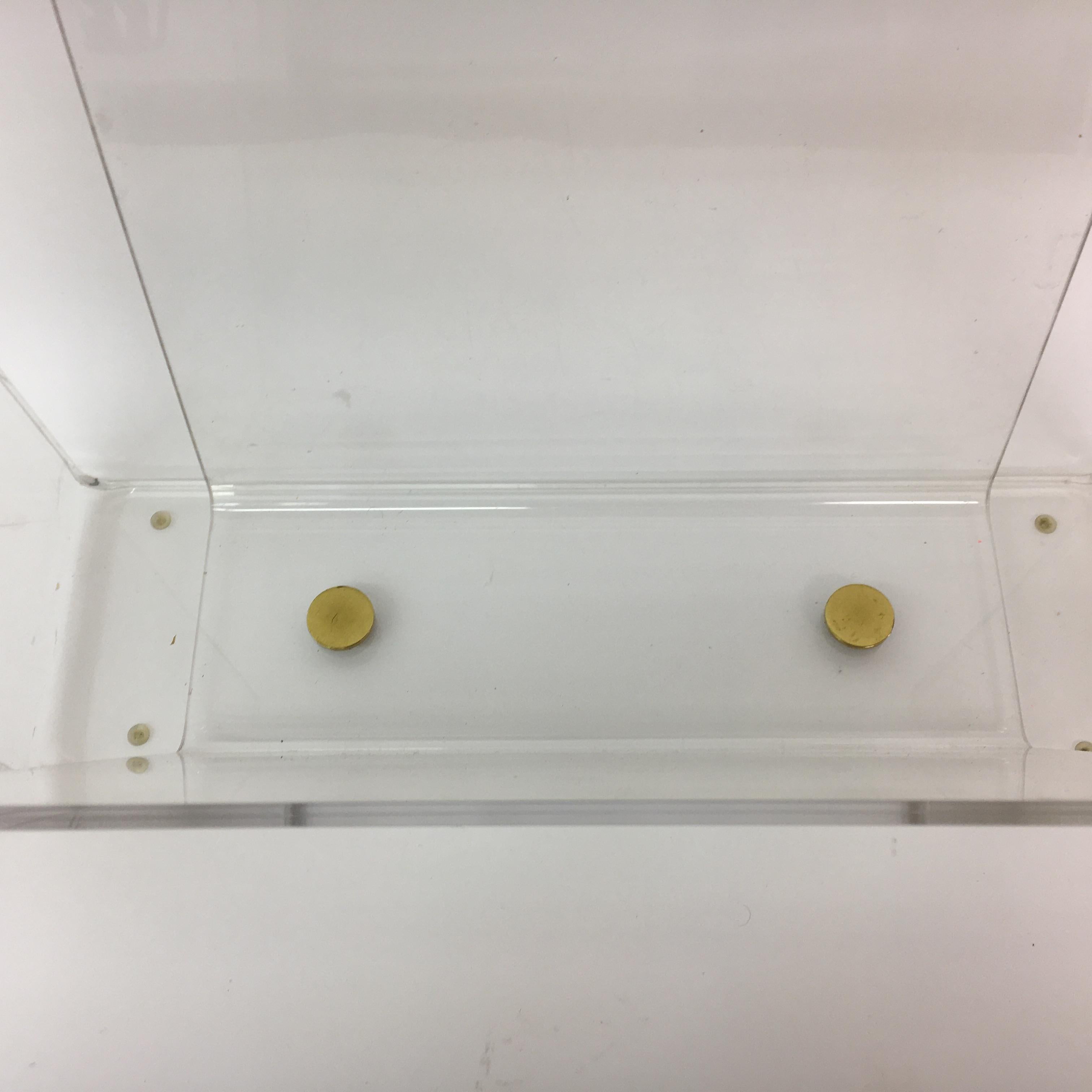 Ottone Portariviste David Lange di metà secolo, in lucite, anni '70 in vendita