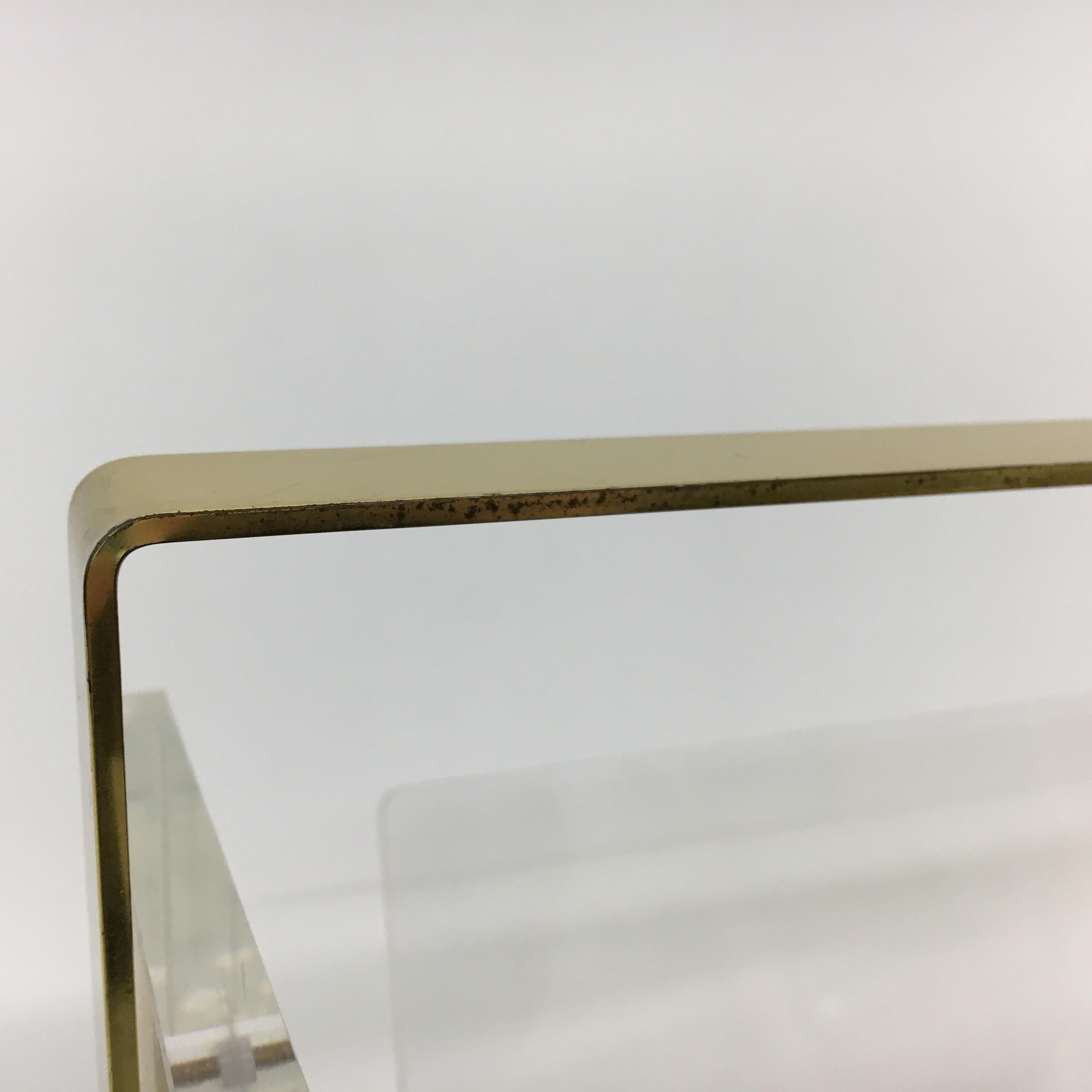 Portariviste David Lange di metà secolo, in lucite, anni '70 in vendita 2