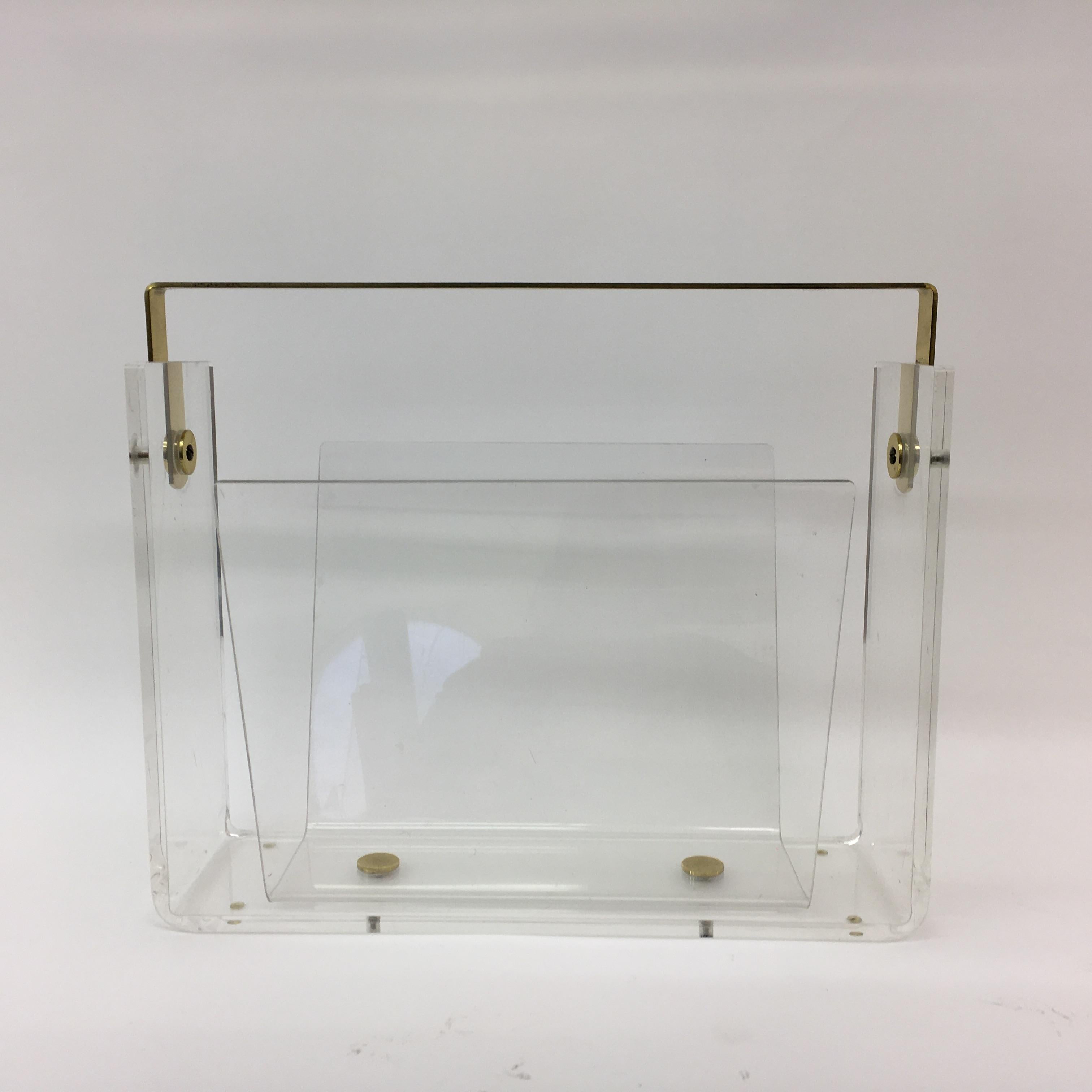 Portariviste David Lange di metà secolo, in lucite, anni '70 in vendita 3