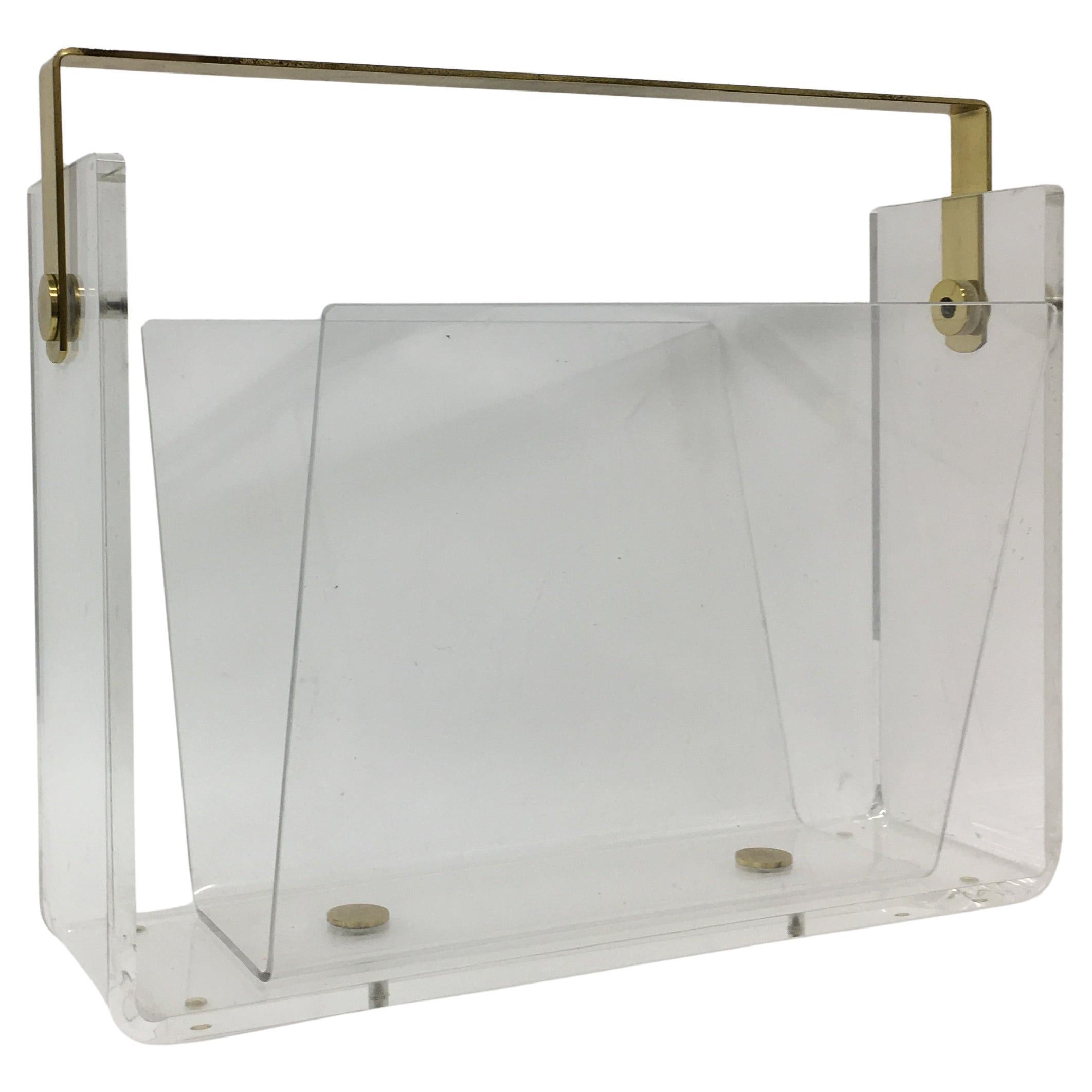 Portariviste David Lange di metà secolo, in lucite, anni '70