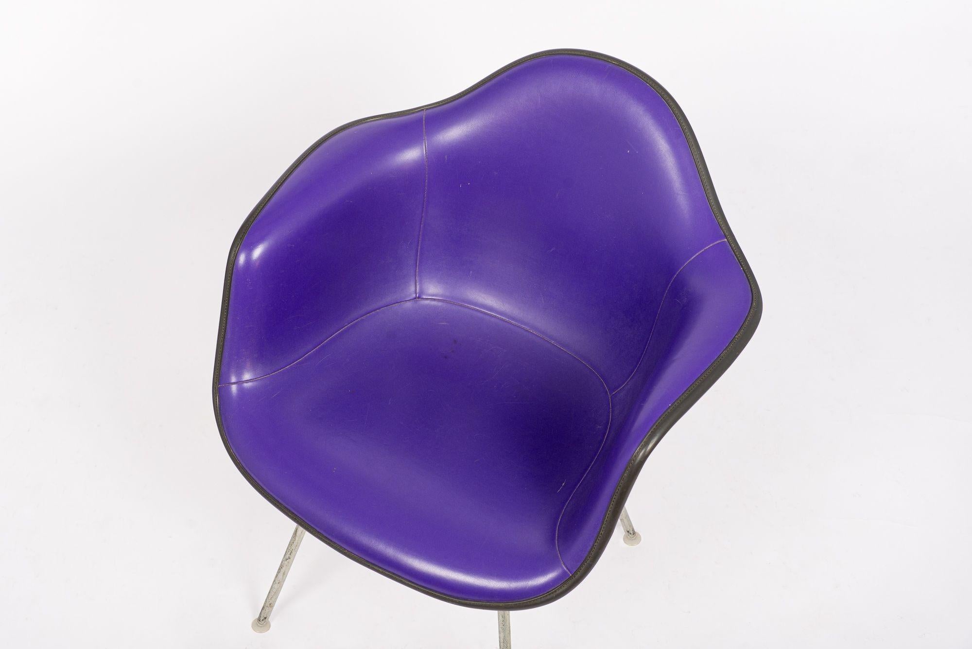 Mid Century DAX Purple Bucket Lounge Chairs by Eames for Herman Miller For Sale 6