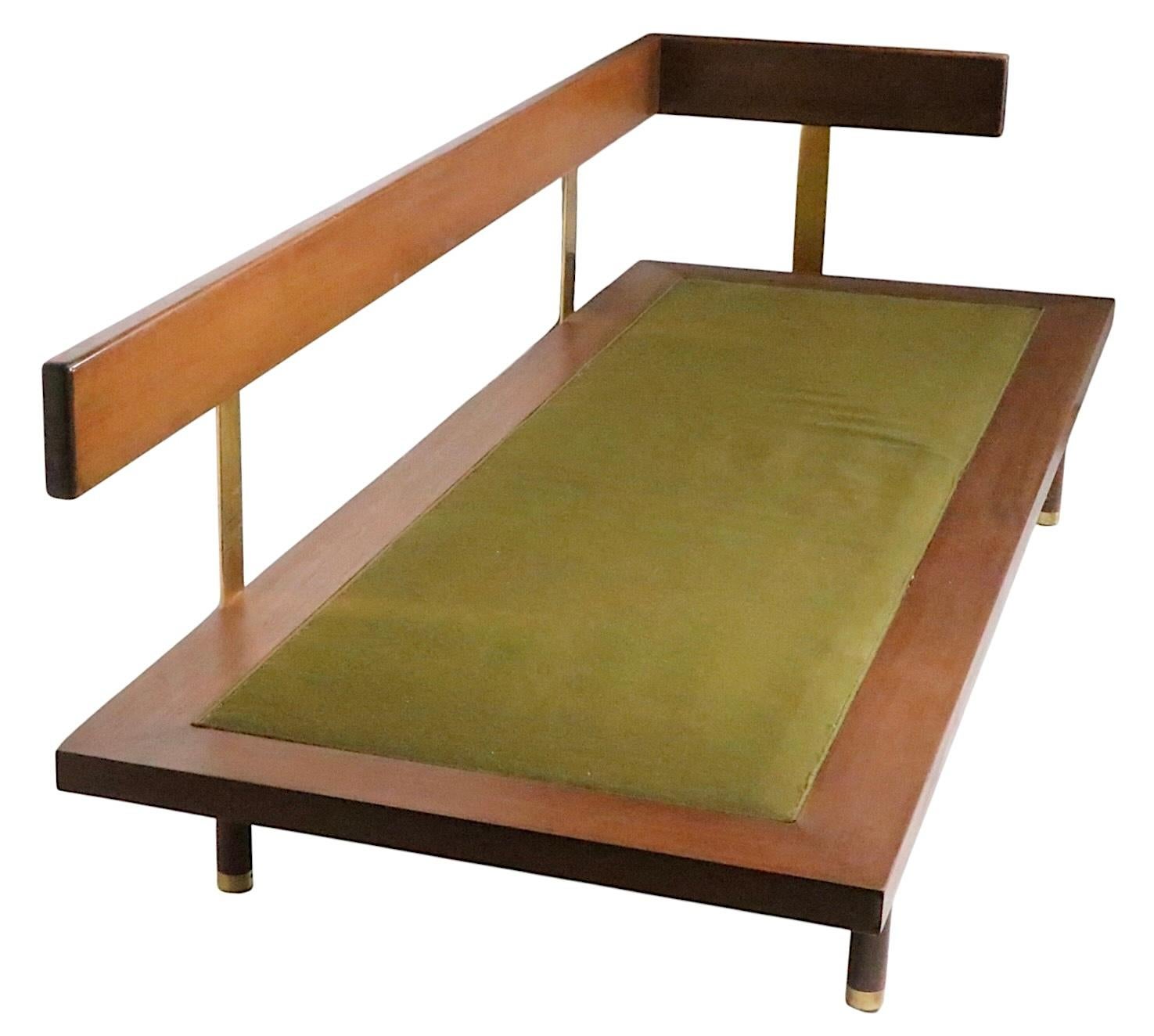 American Mid Century  Daybed Sofa by Harvey Probber  with Lavender Leather Cushions For Sale