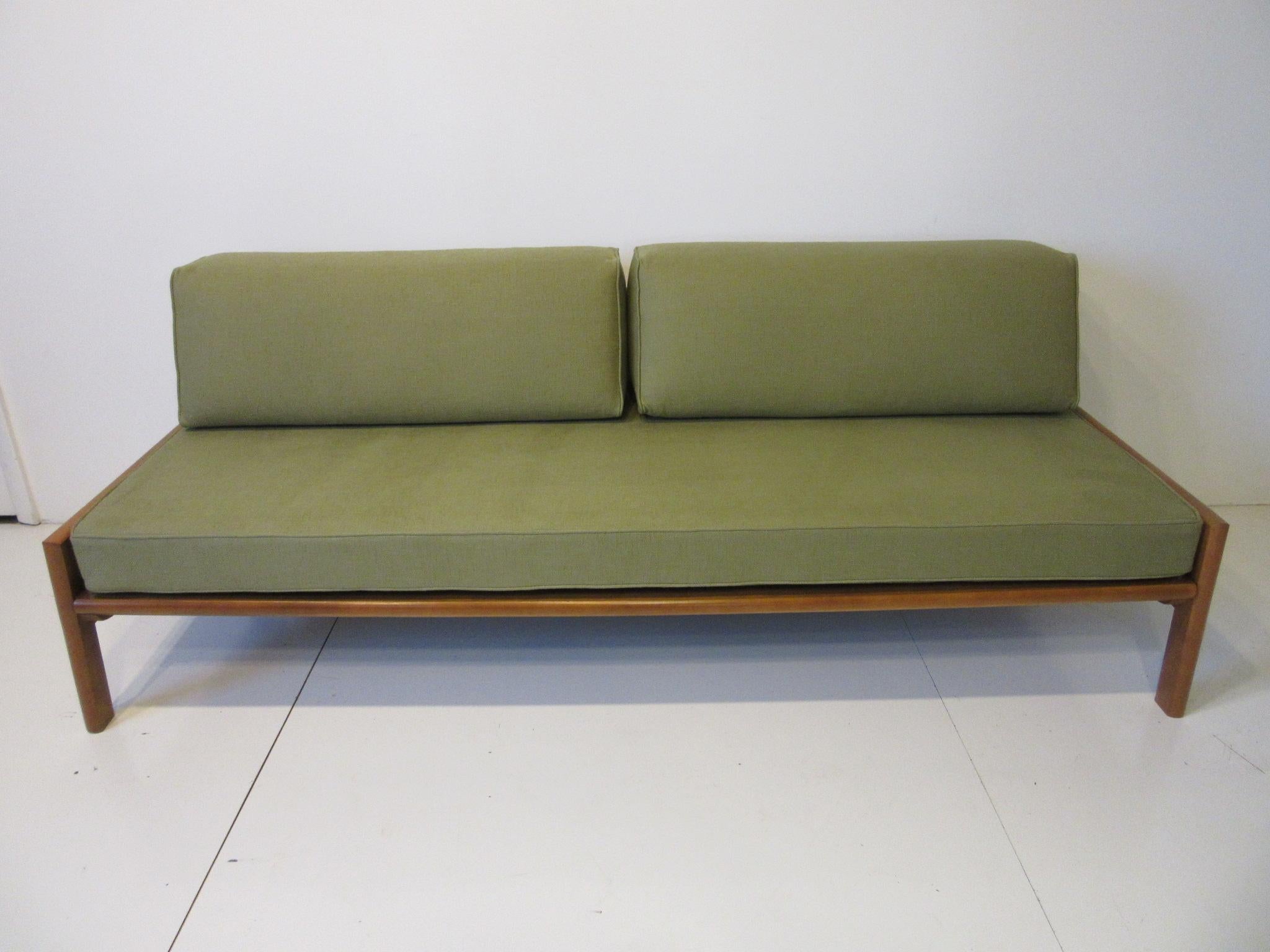 Upholstery Midcentury Daybed / Sofa in the Style of Van Keppel Green