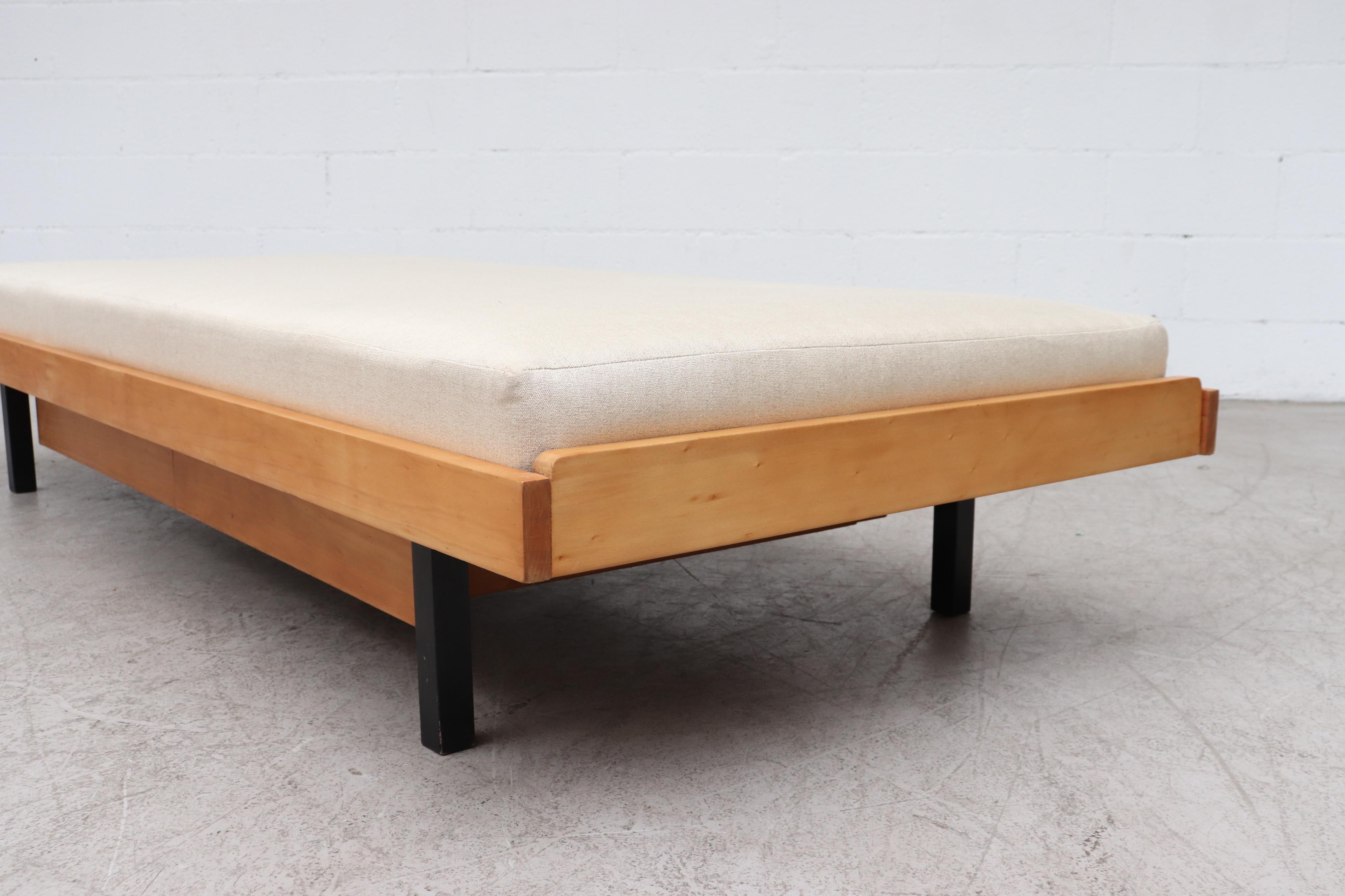 Mid-20th Century Mid-century Daybed with Bone Upholstered Mattress