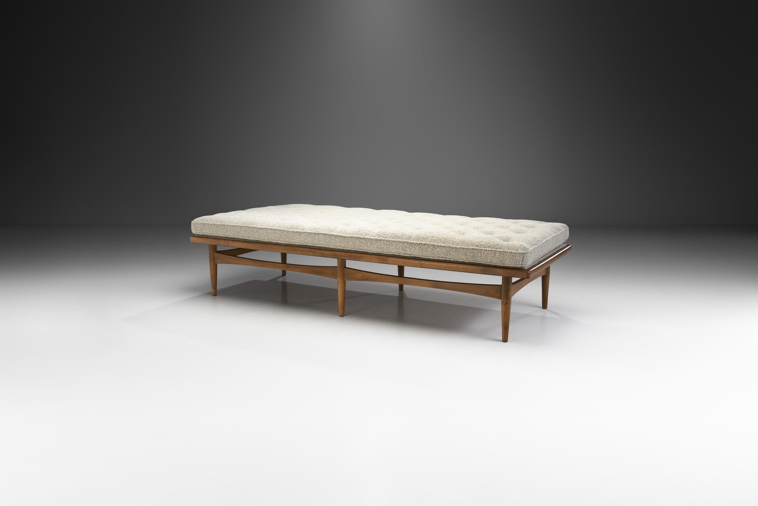 Swedish Mid-Century Daybed with Mattress by Möbelproduktion AB, Sweden, ca 1950s