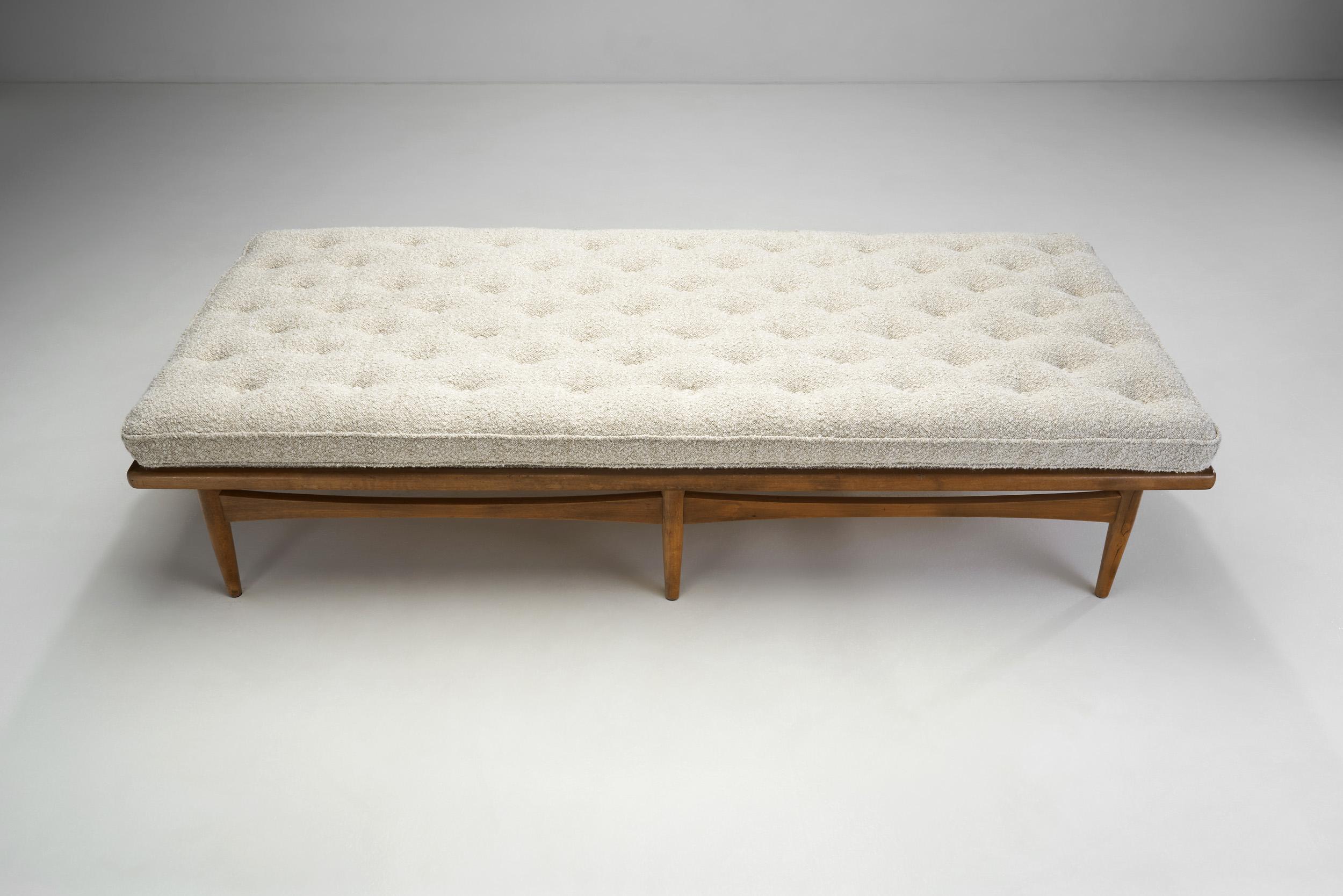Mid-20th Century Mid-Century Daybed with Mattress by Möbelproduktion AB, Sweden, ca 1950s