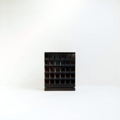 Mid-Century De Coene Frères Oak Cabinet, 1970s Brutalist Belgian design