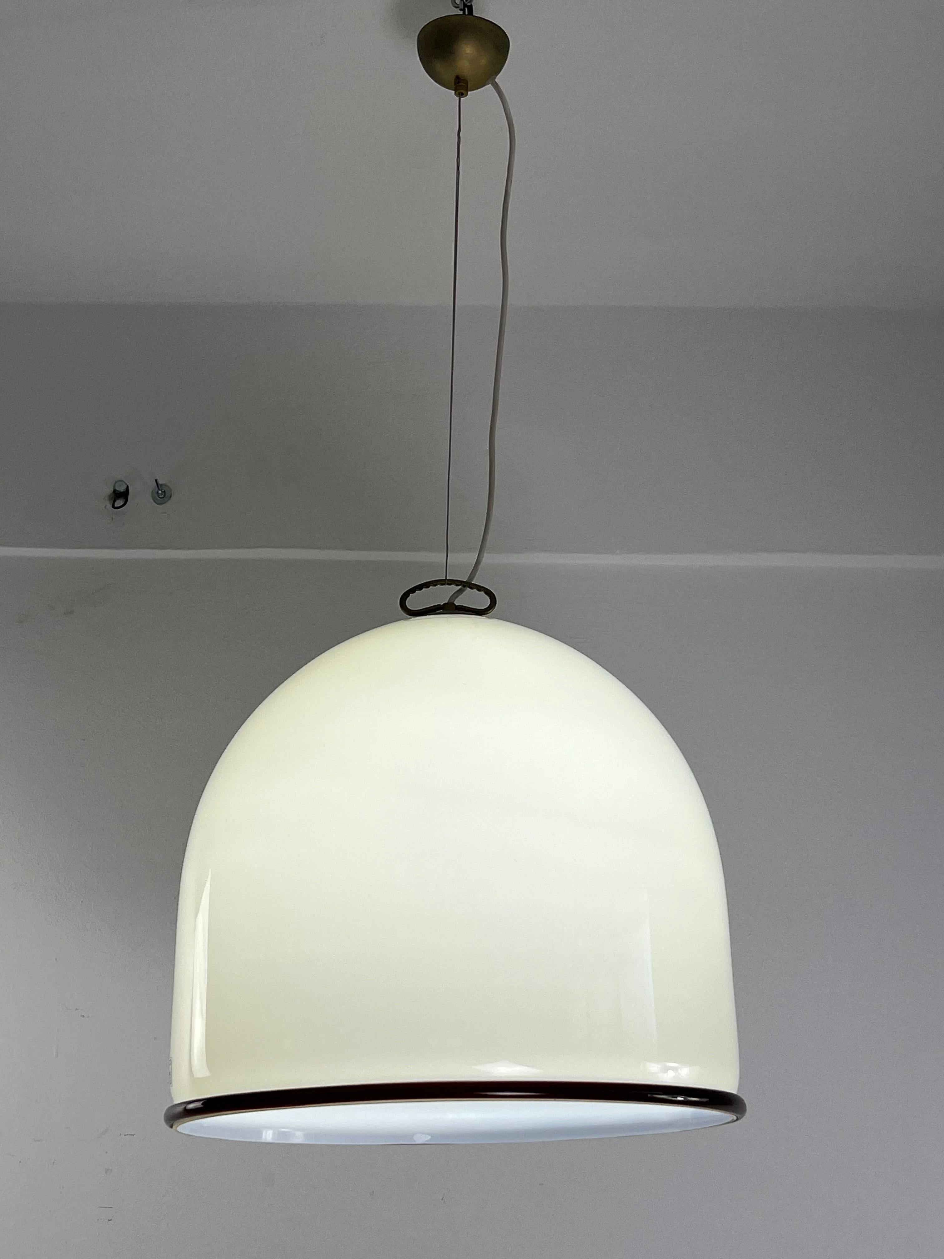 Italian Mid-Century De Majo Murano Glass Bell Chandelier, 1960s For Sale