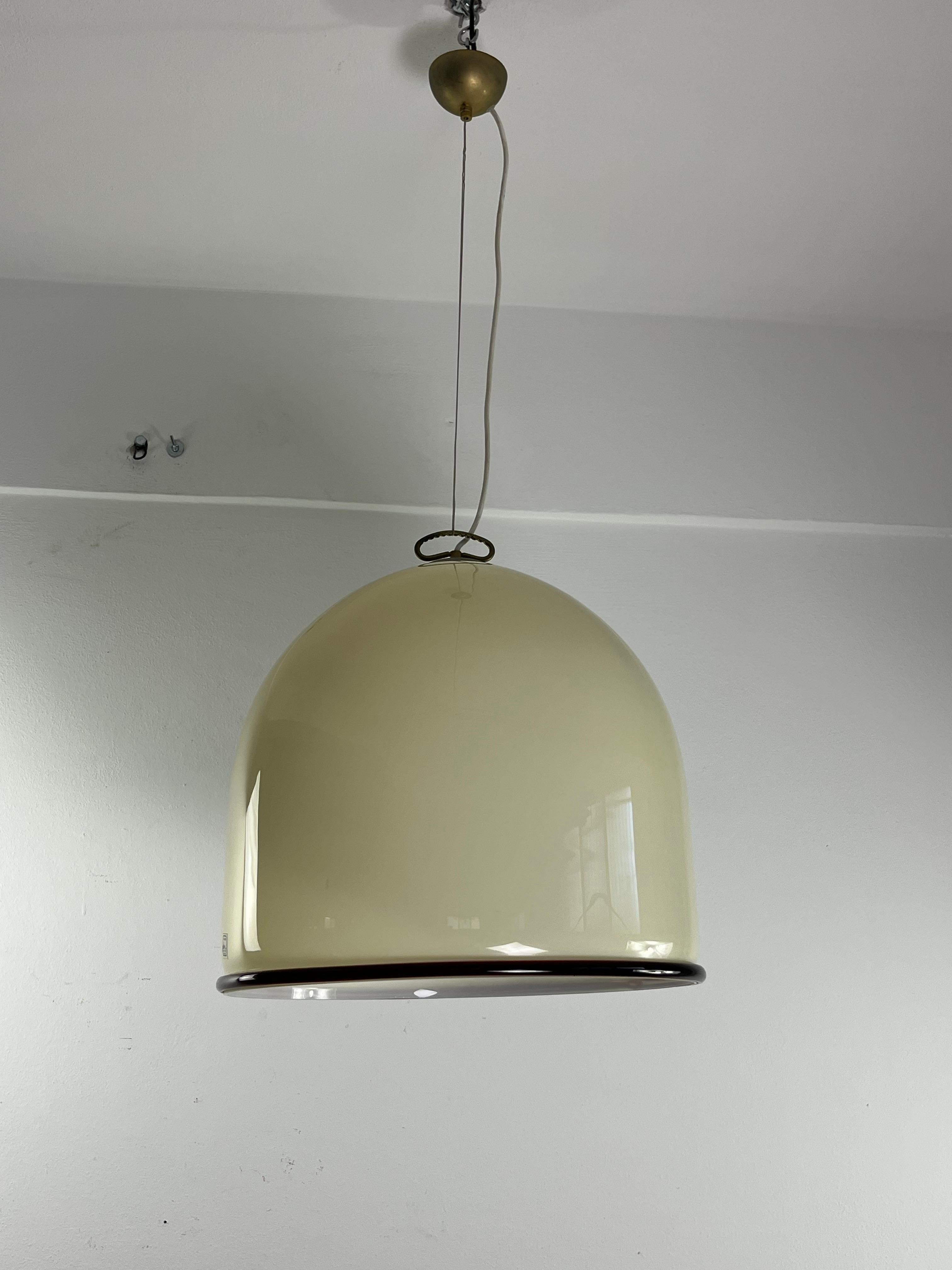 Mid-Century De Majo Murano Glass Bell Chandelier, 1960s In Good Condition For Sale In Palermo, IT